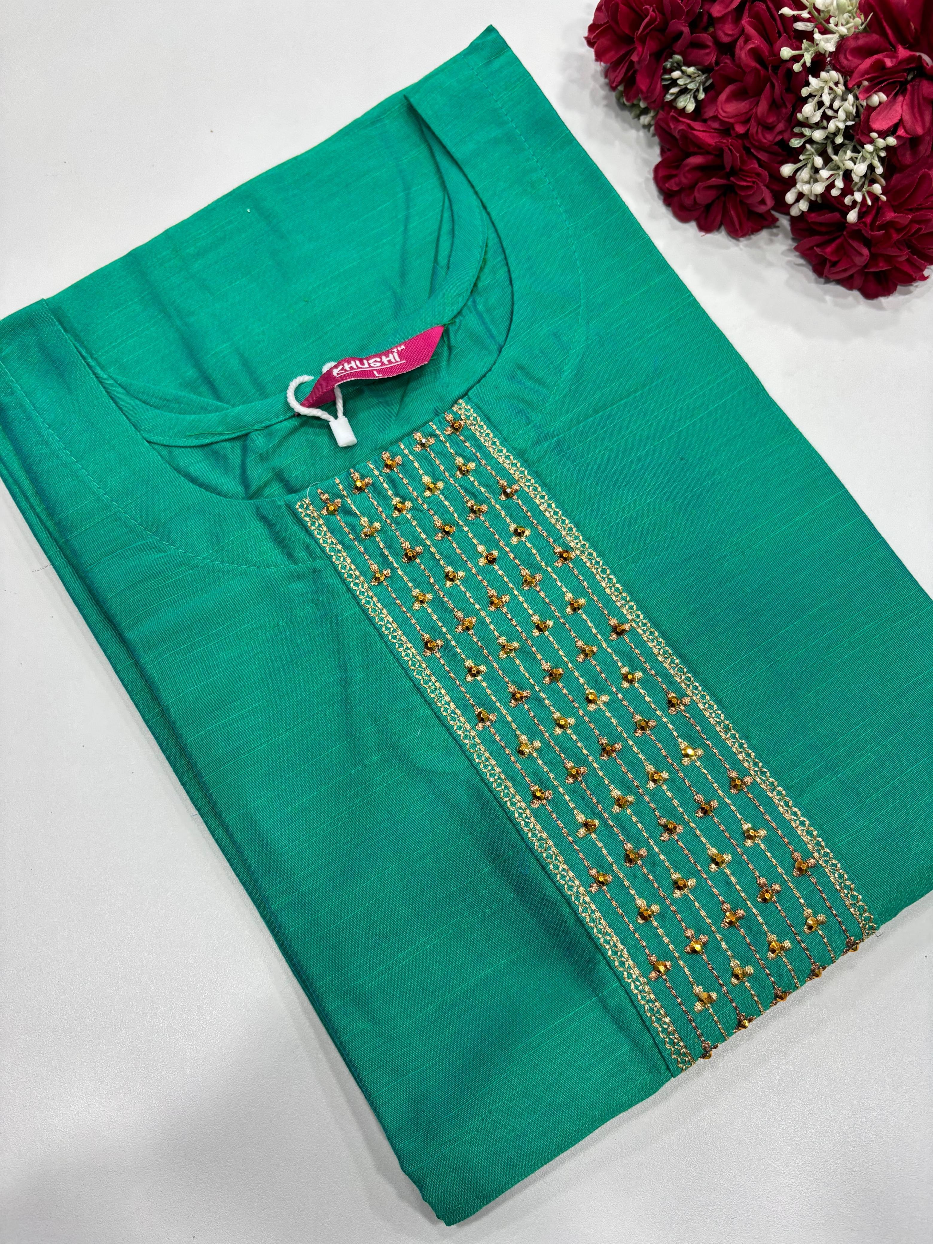 SS2901 Semi Raw Silk Kurti