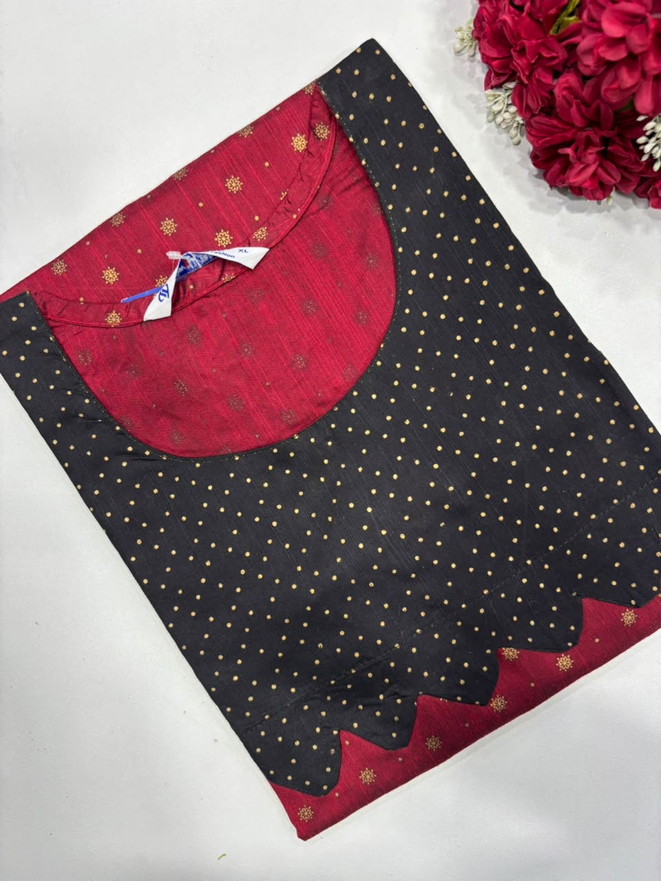 Silk Printed Side Open Kurti
