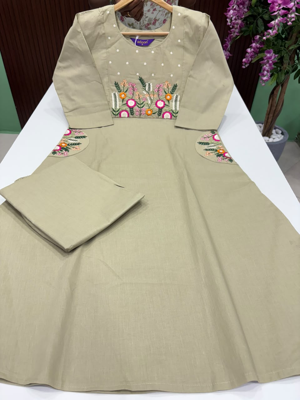 SS8322 Trendy Embroidered Cotton Co-ord Set