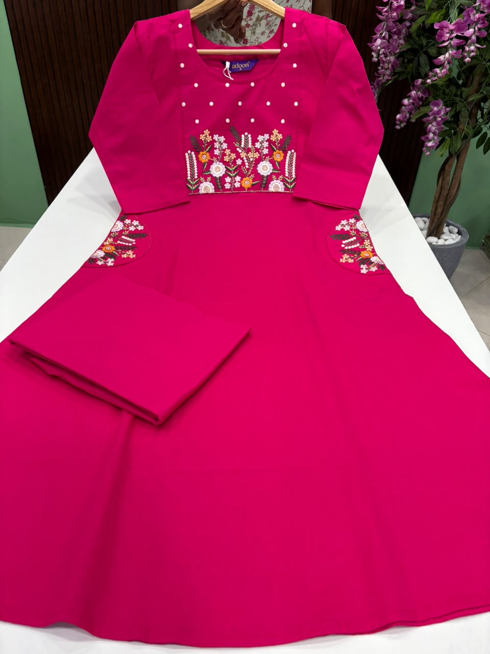 SS8320 Trendy Embroidered Cotton Co-ord Set