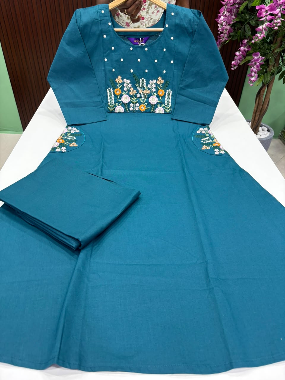 SS8318 Trendy Embroidered Cotton Co-ord Set