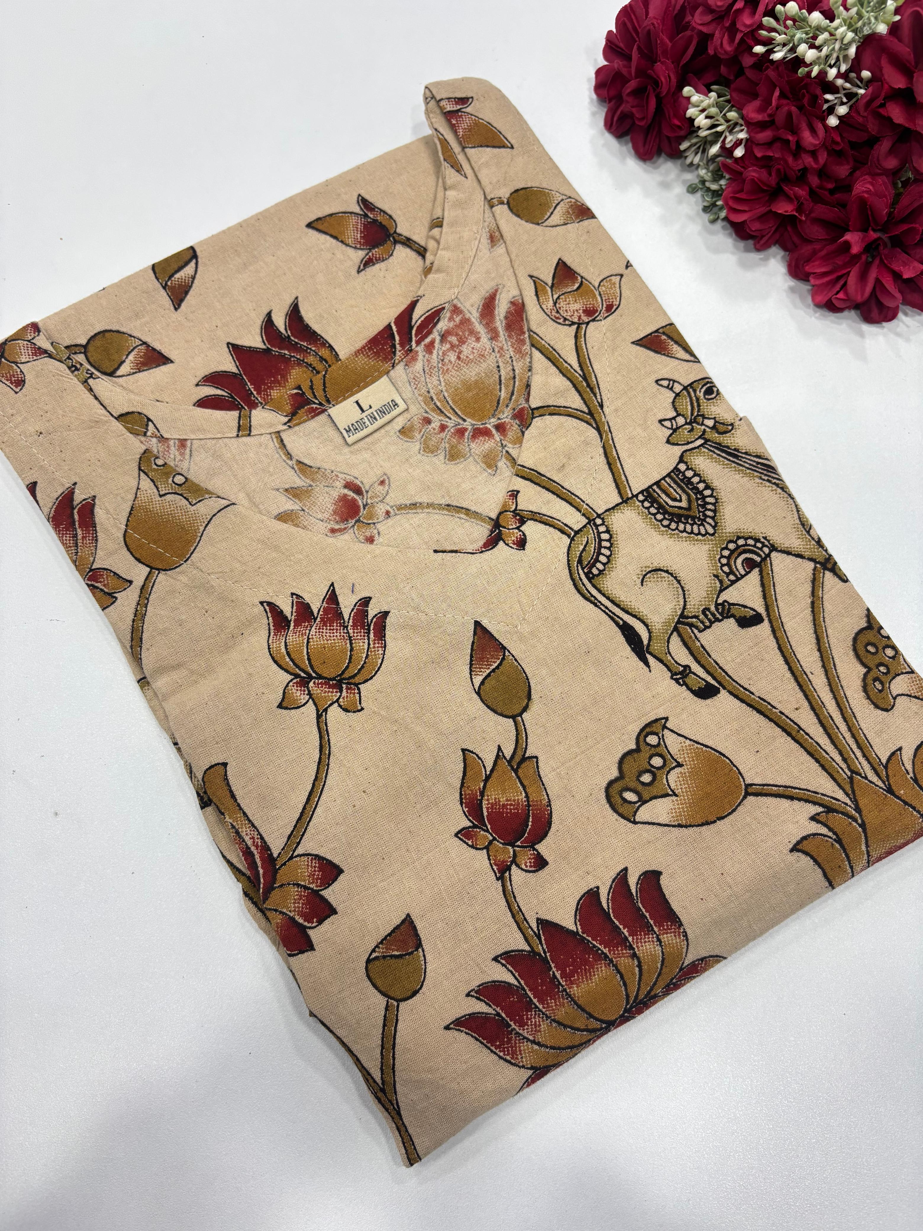 Kalamkari Printed Cotton Kurti