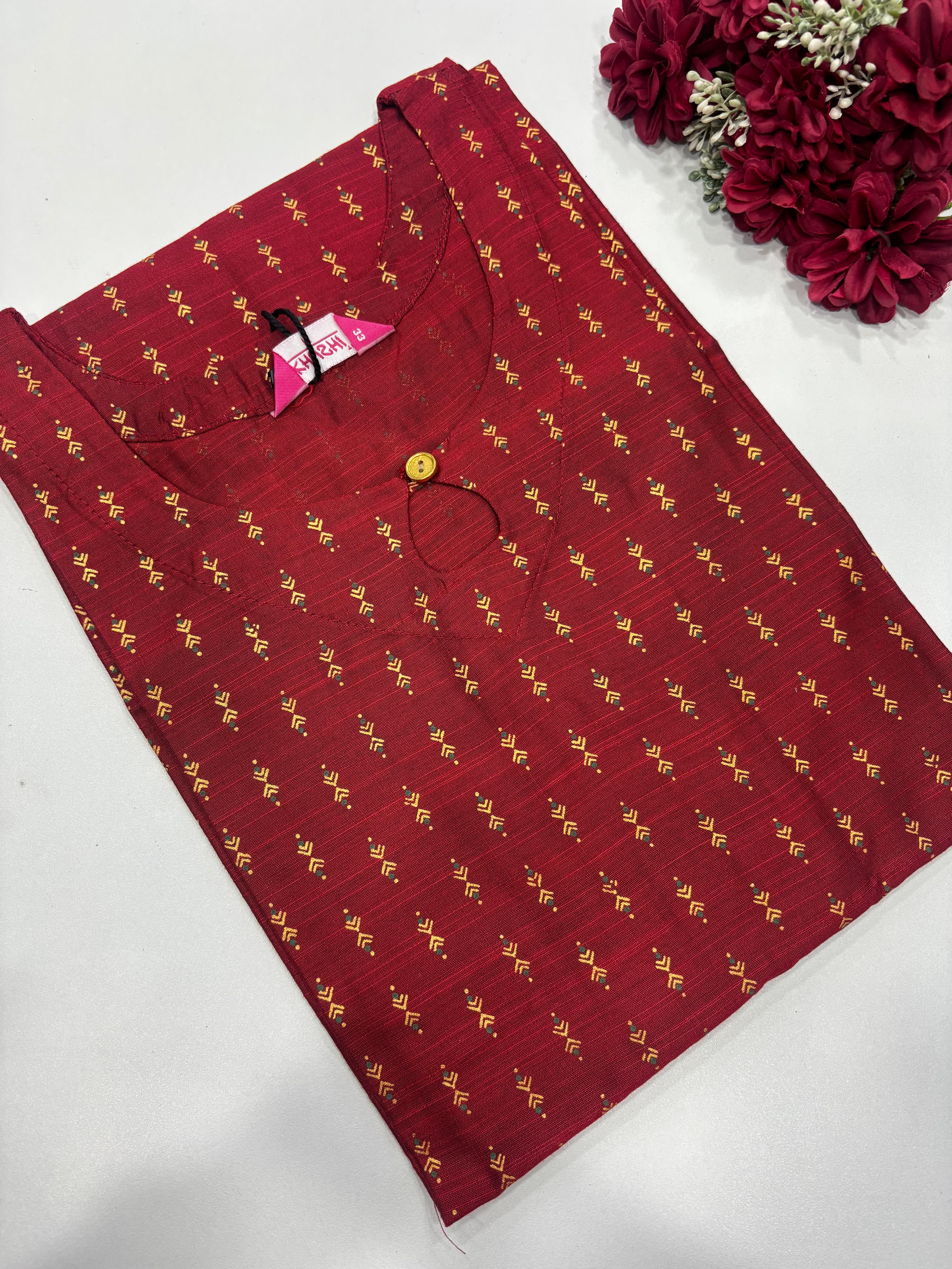 Semi Raw Silk Kurti