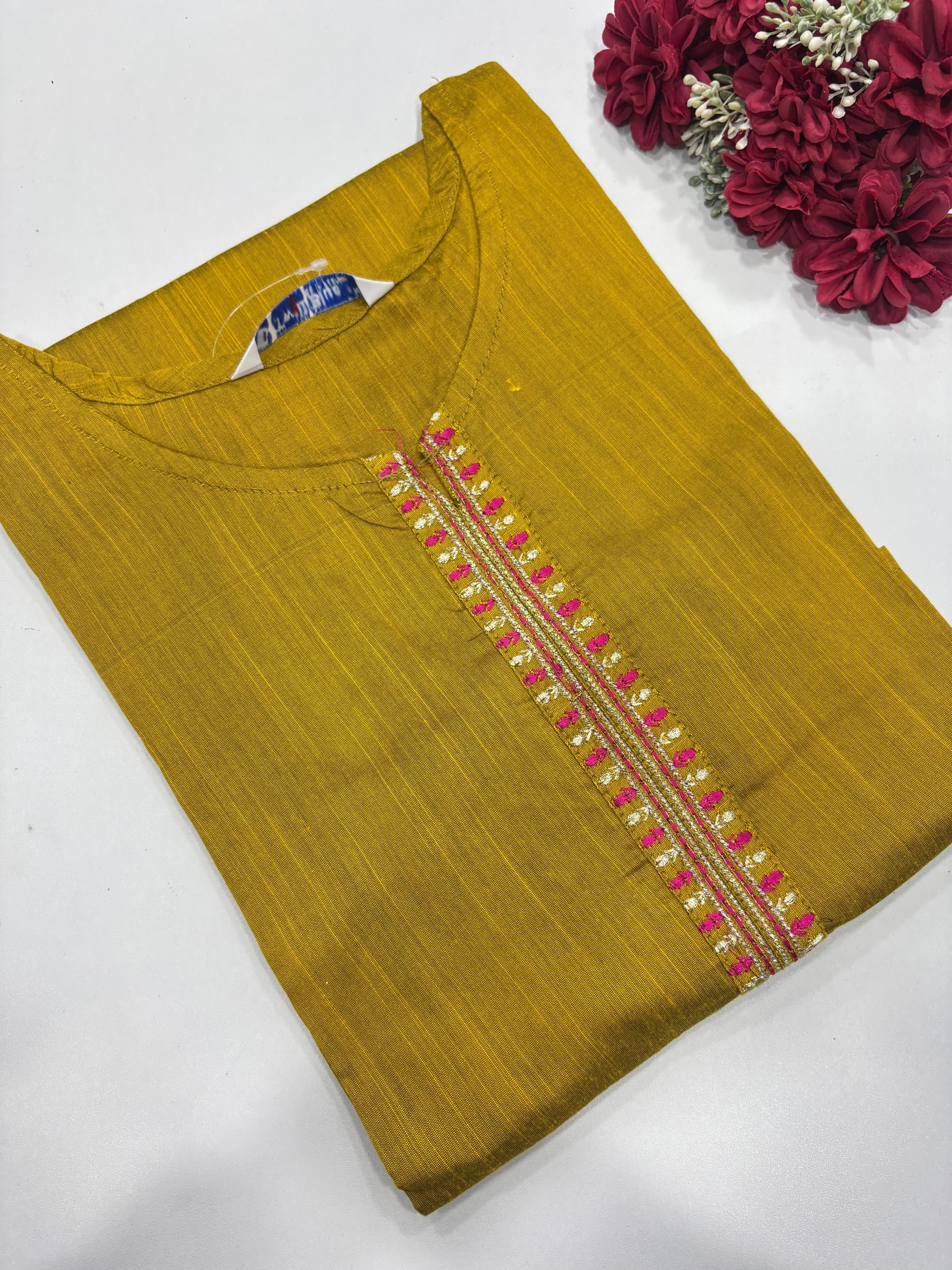 Semi Raw Silk Kurti