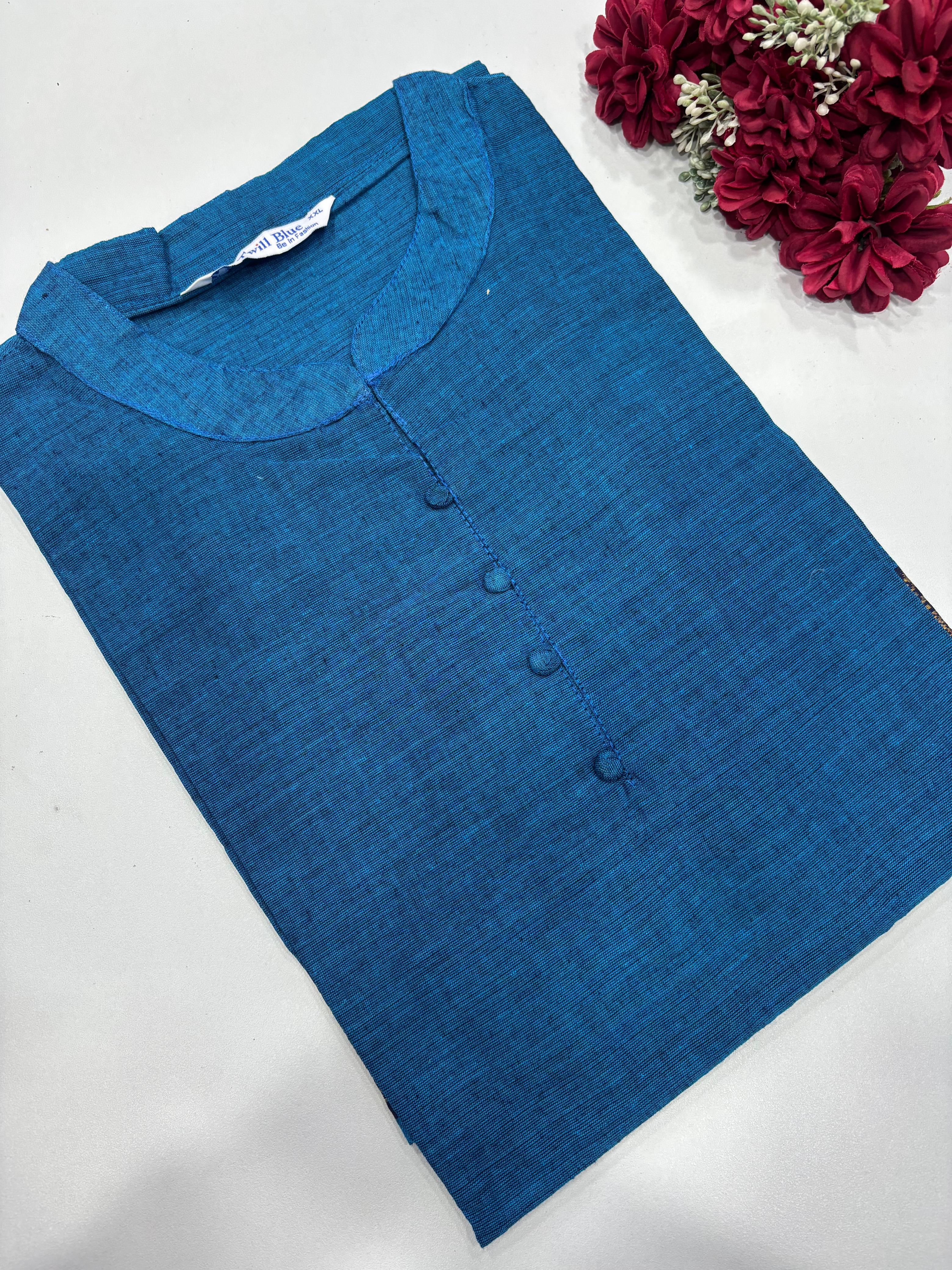 Chettinad Cotton Side Open Kurti