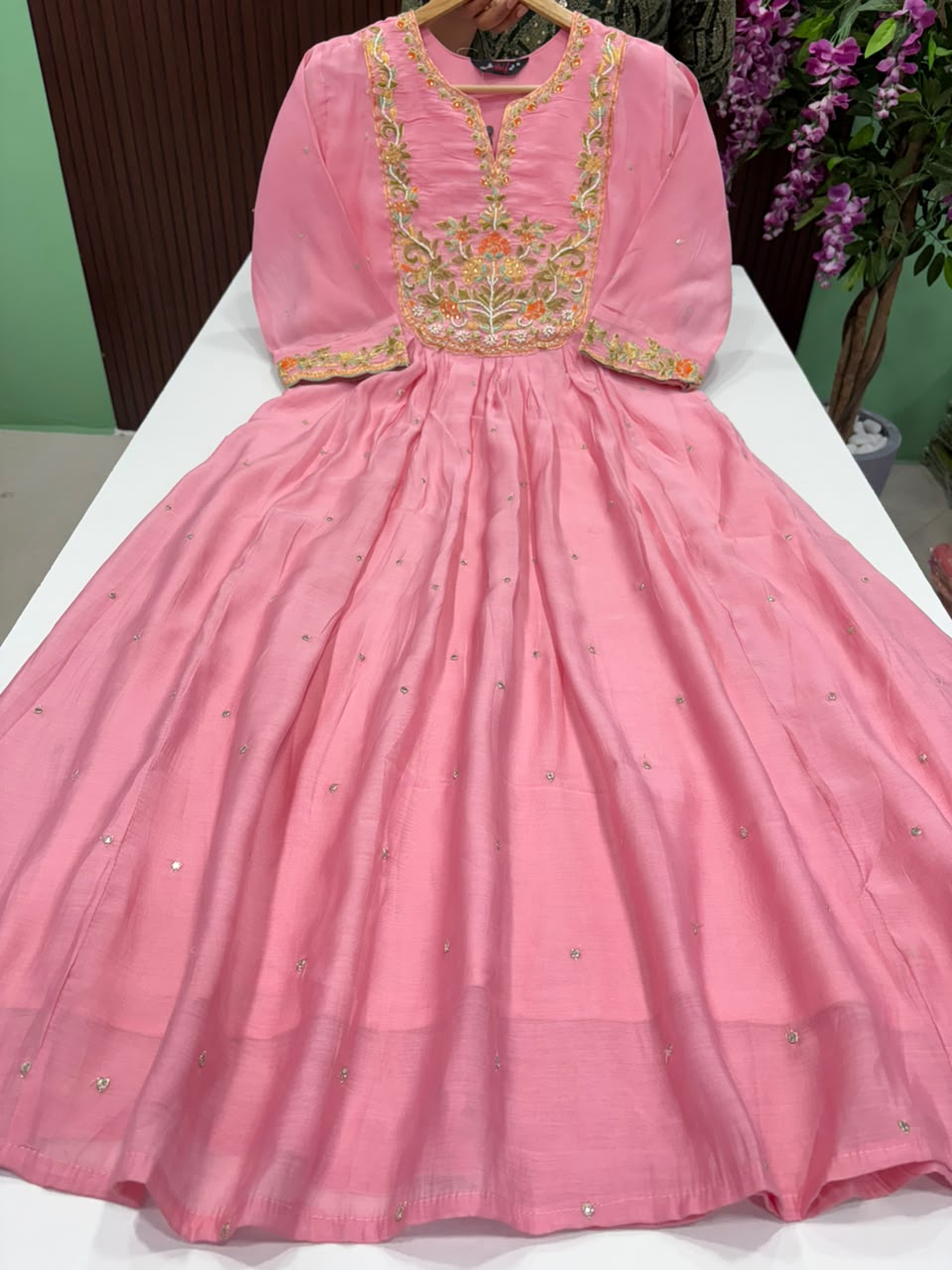 SS8341 Premium Chanderi Gown