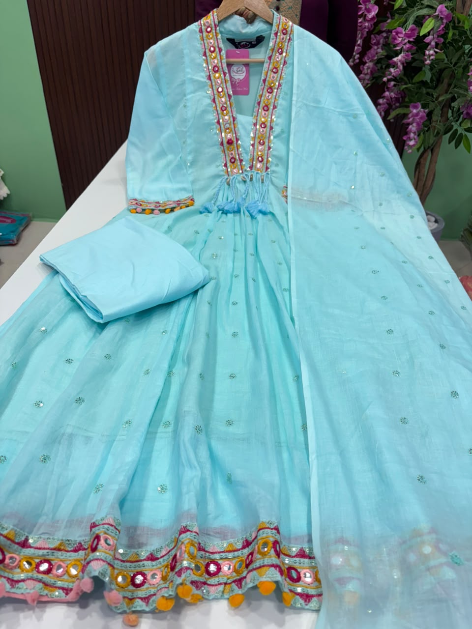 SS8342 Mul Cotton Anarkali Suit