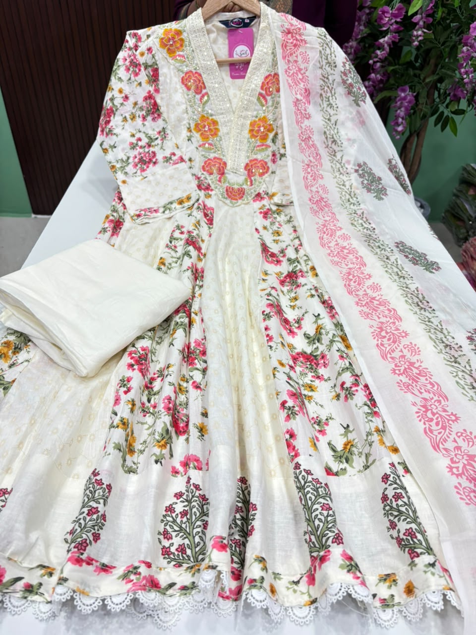 SS8343 Cotton Anarkali Suit