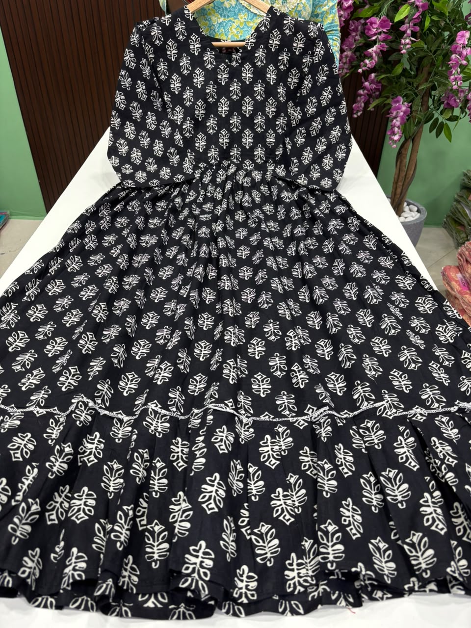 SS8374 Cotton Printed Tiered Maxi
