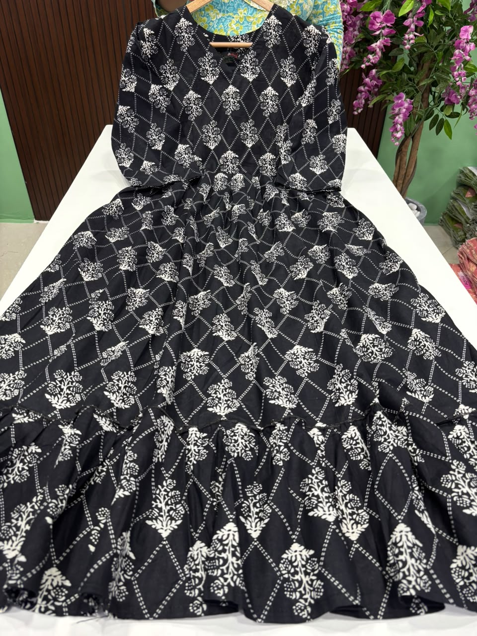 SS8375 Cotton Printed Tiered Maxi
