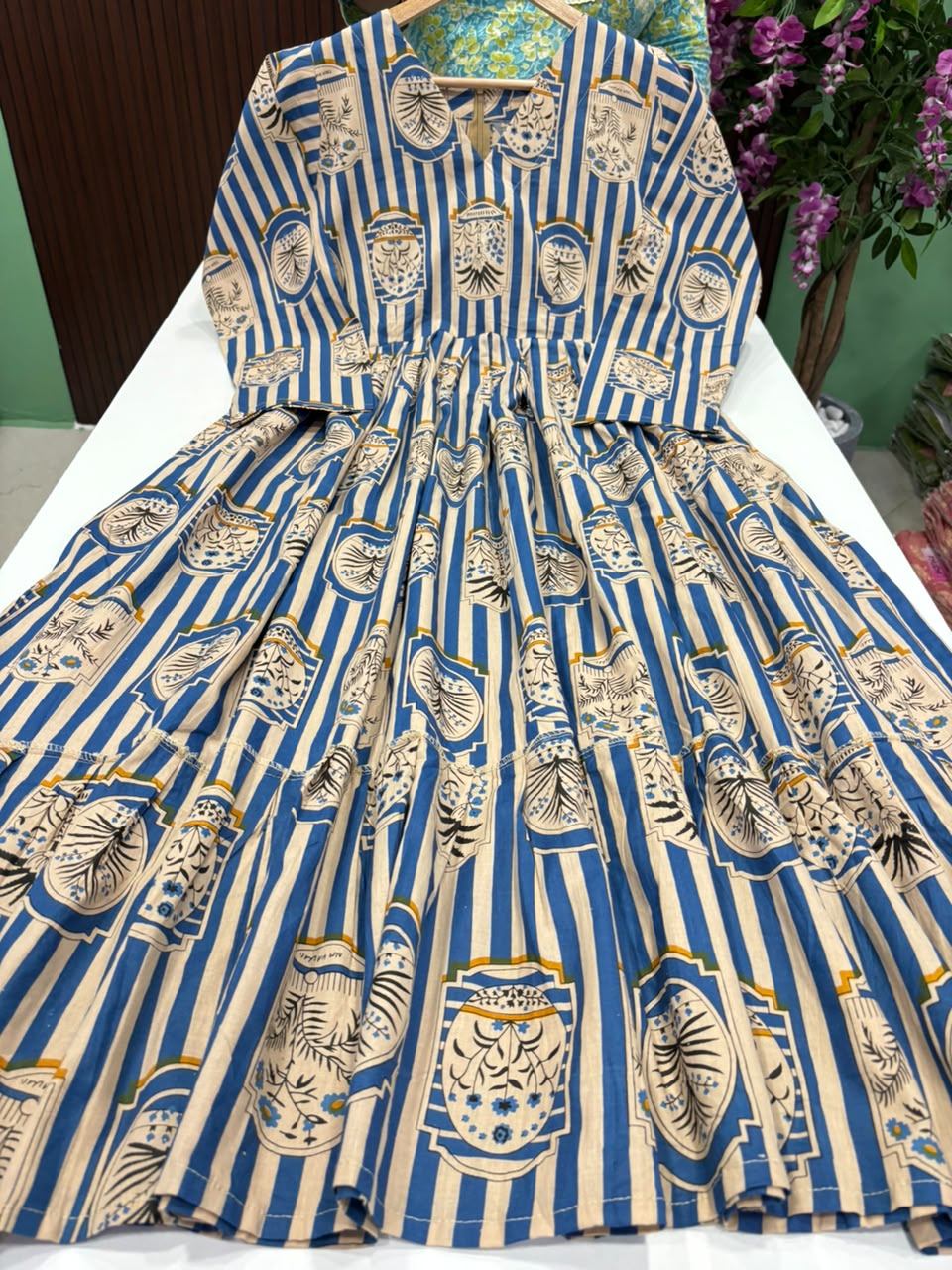 SS8378 Kalamkari Printed Cotton Maxi