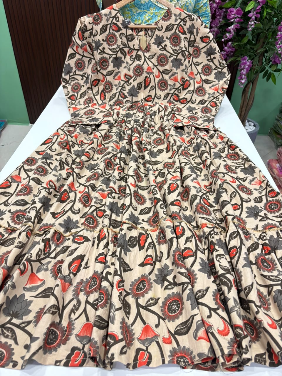 SS8377 Kalamkari Printed Cotton Maxi