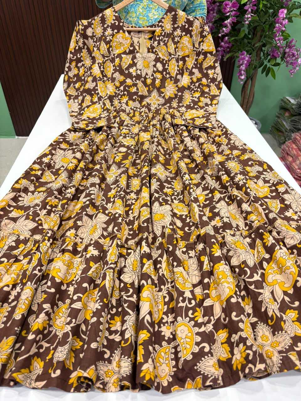 SS8379 Kalamkari Printed Cotton Maxi