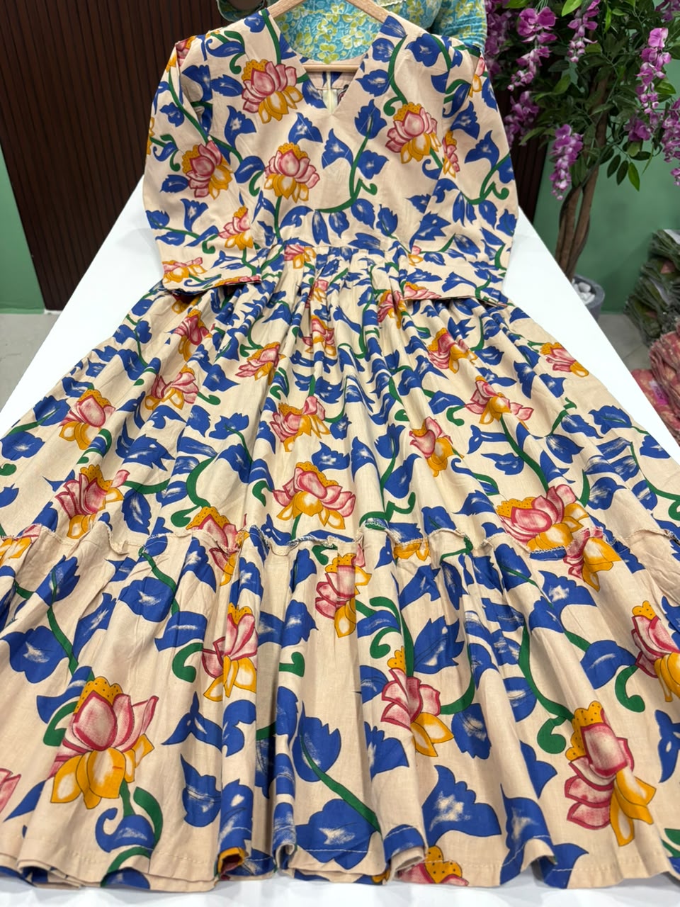 SS8380 Kalamkari Printed Cotton Maxi