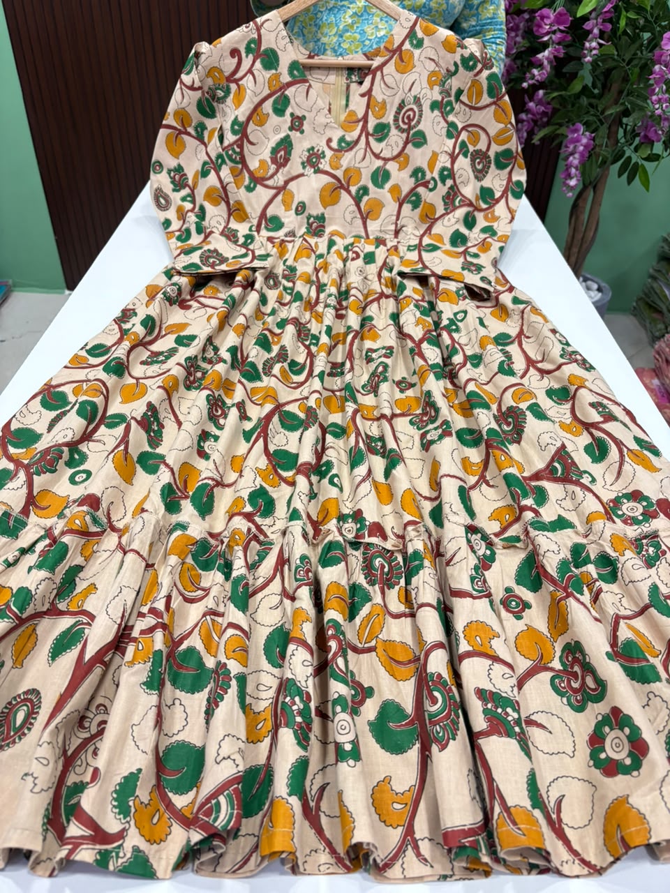 SS8376 Kalamkari Printed Cotton Maxi