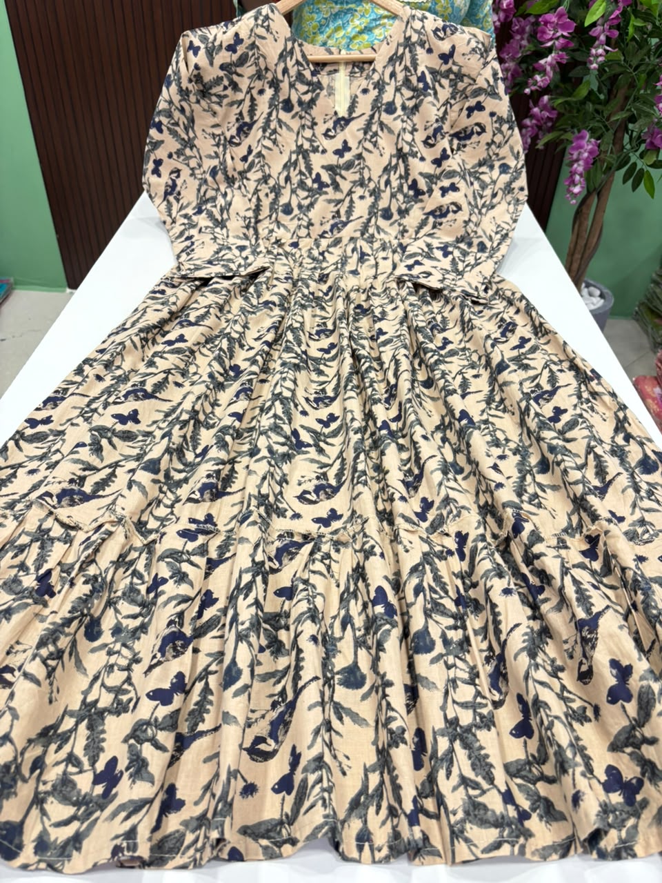 SS8383 Kalamkari Printed Cotton Maxi