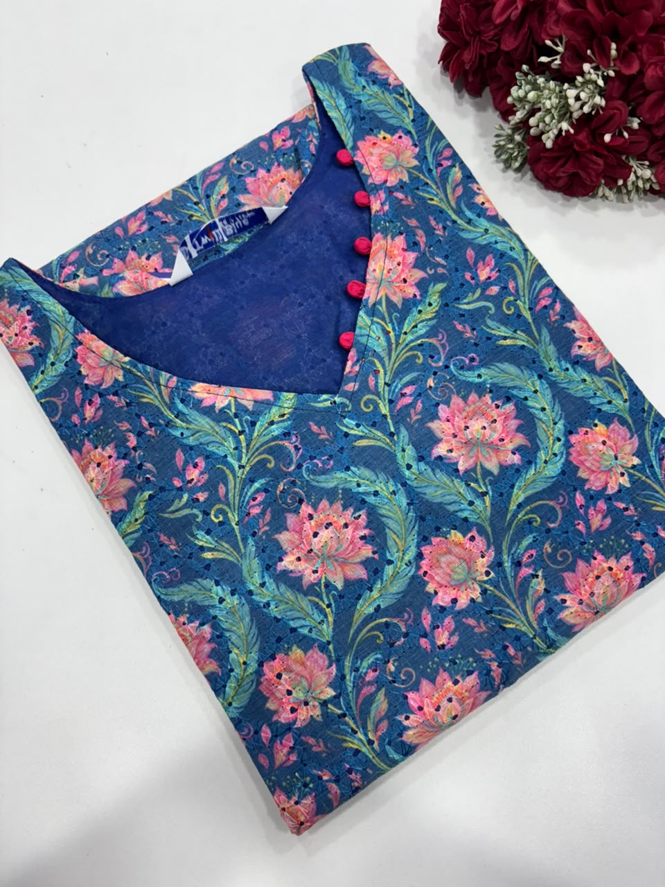 SS8387 Premium Hakoba Cotton Kurti