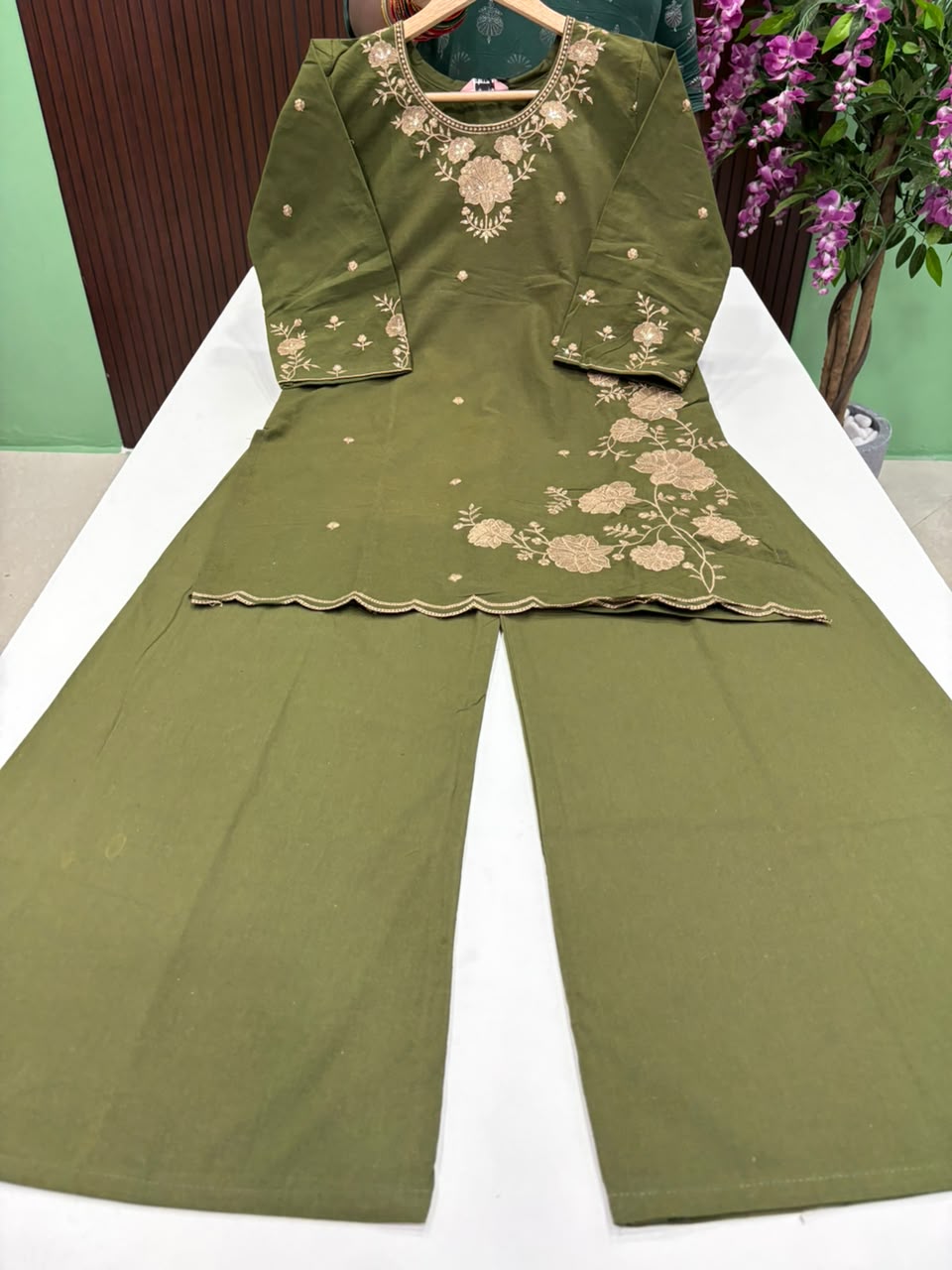 SS8487 Trendy Embroidered Cotton Co-ord Set