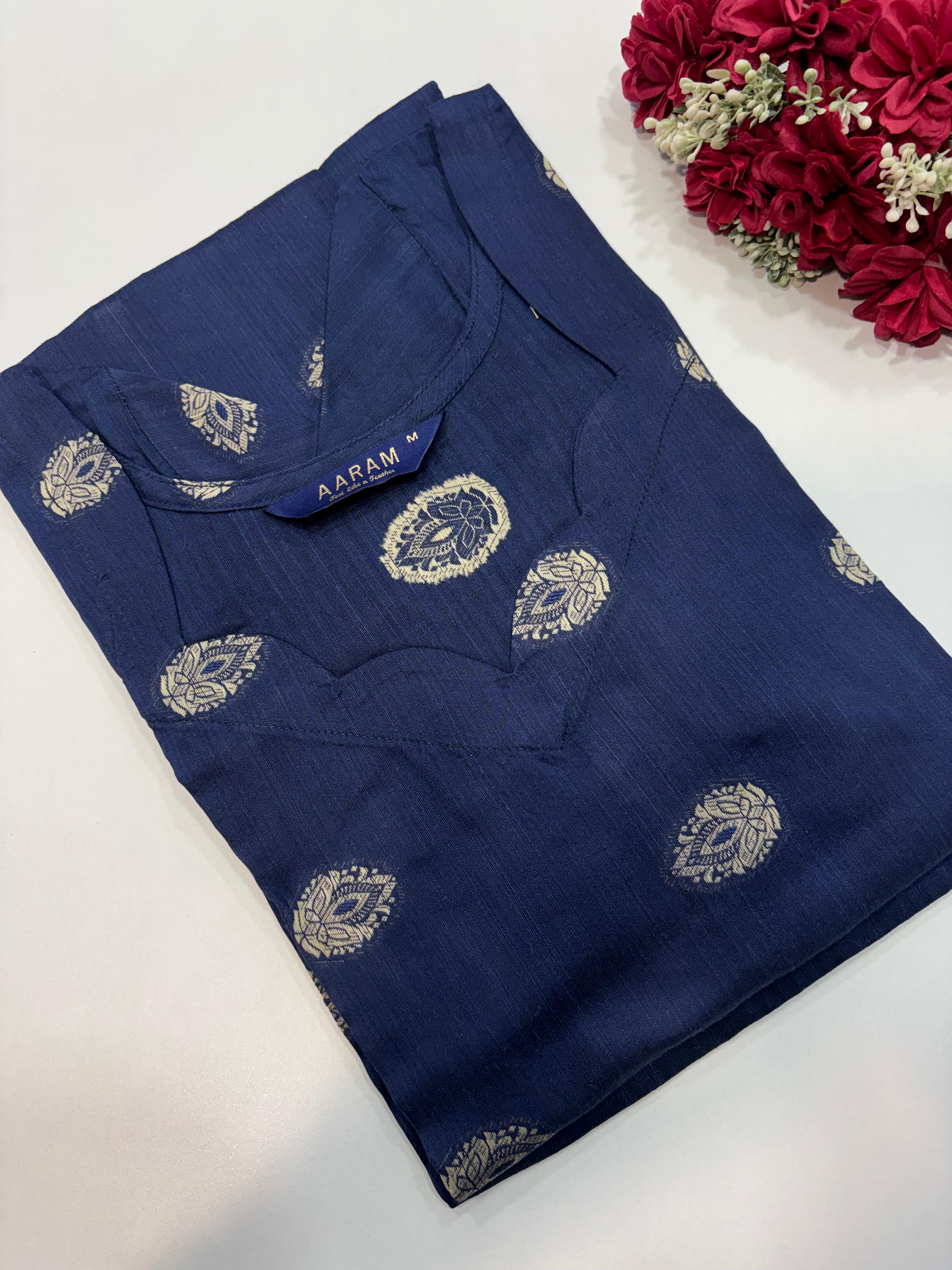 SS8468 Ethnic Raw Silk Kurti