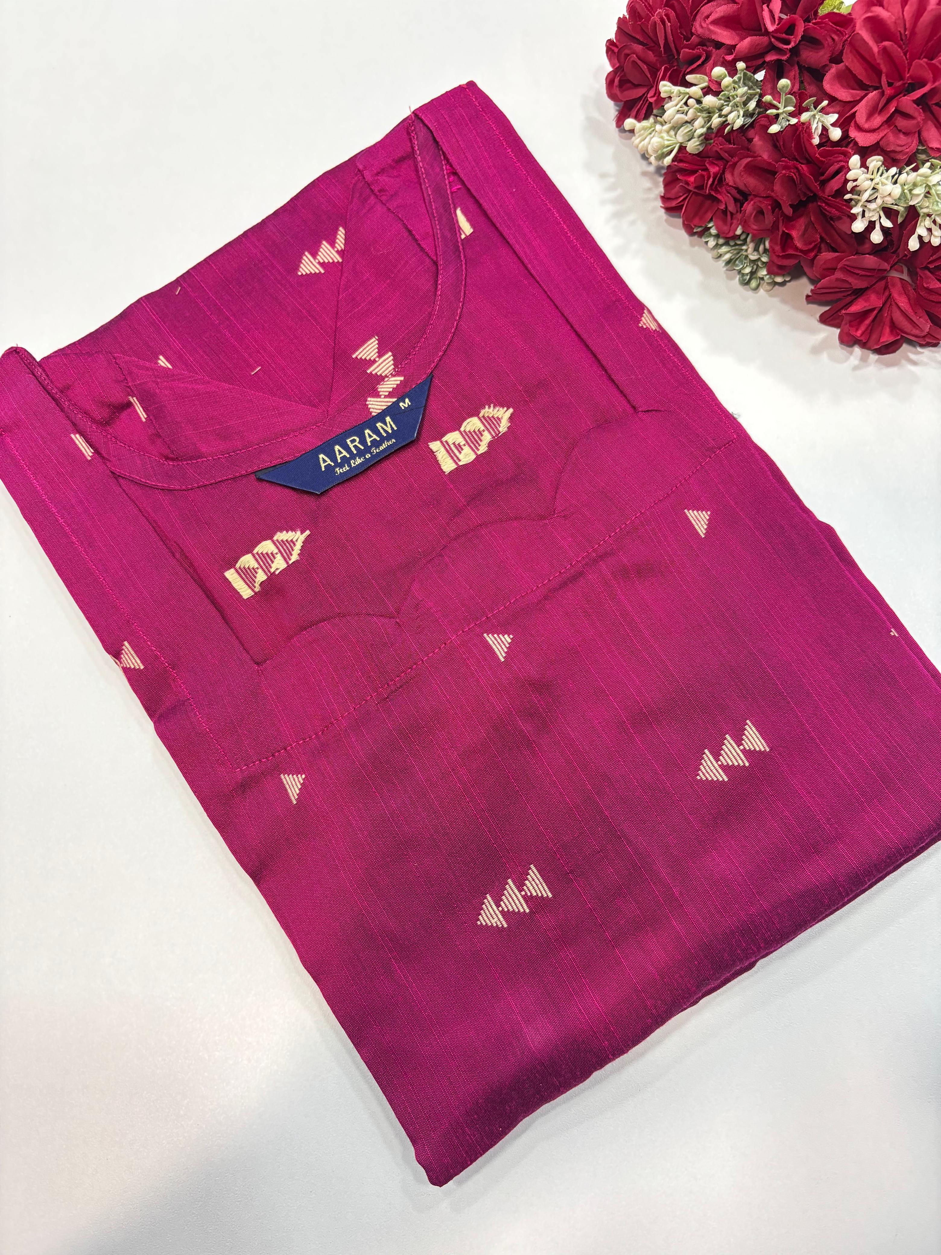 SS8467 Ethnic Raw Silk Kurti