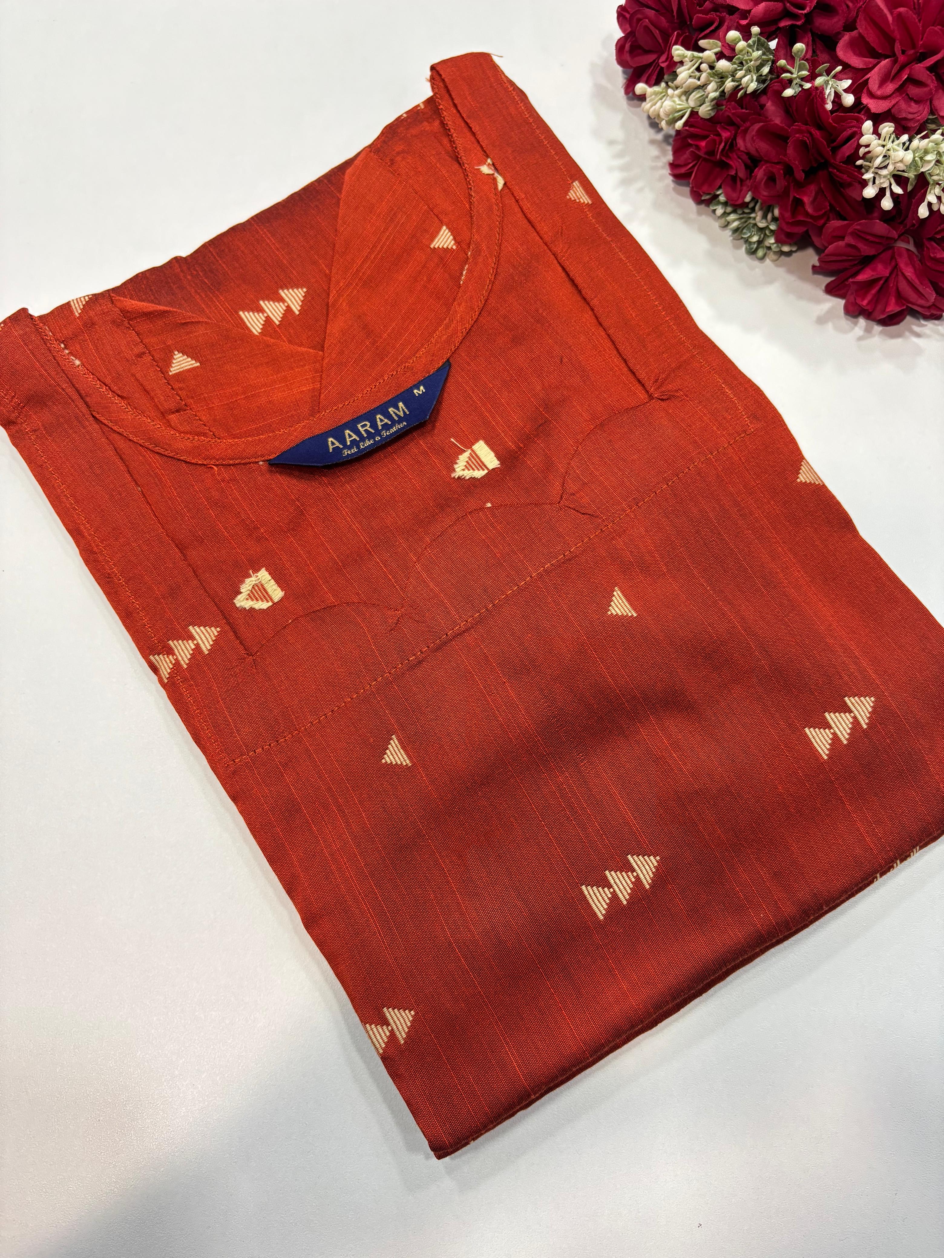 SS8476 Ethnic Raw Silk Kurti