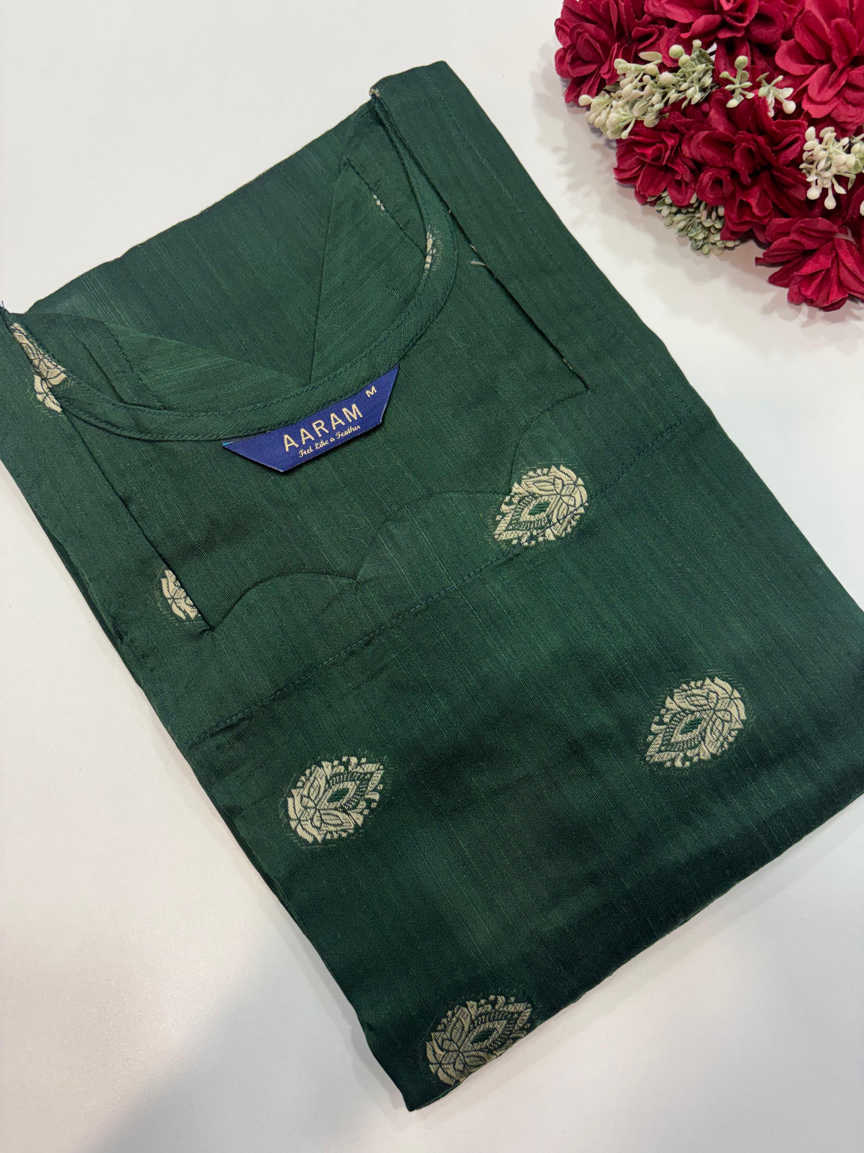 SS8482 Ethnic Raw Silk Kurti
