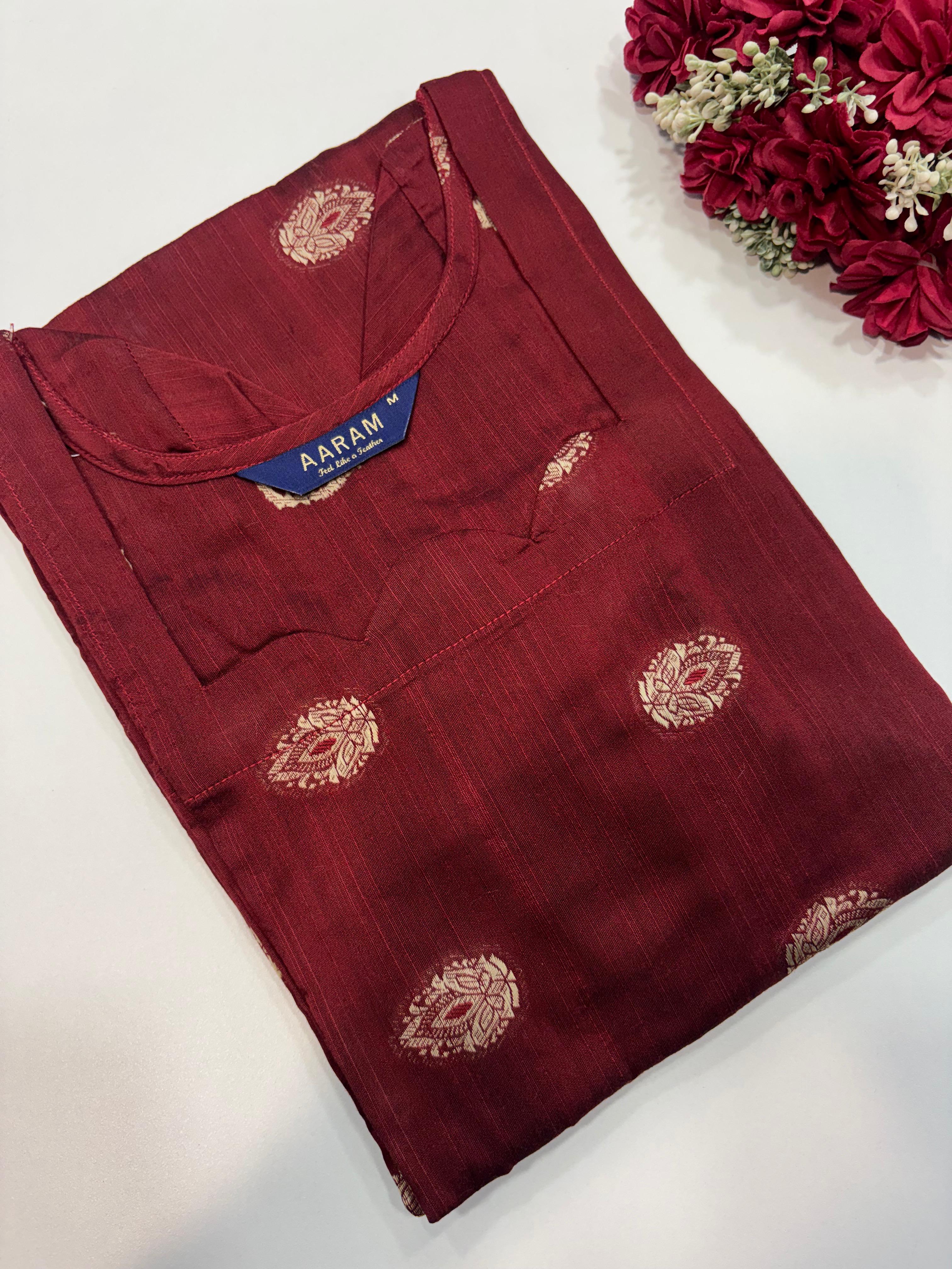 SS8484 Ethnic Raw Silk Kurti