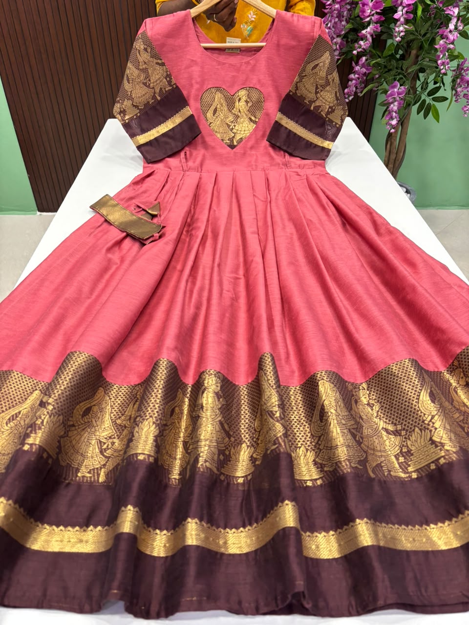 SS8518 Premium Silk Blend Anarkali Gown