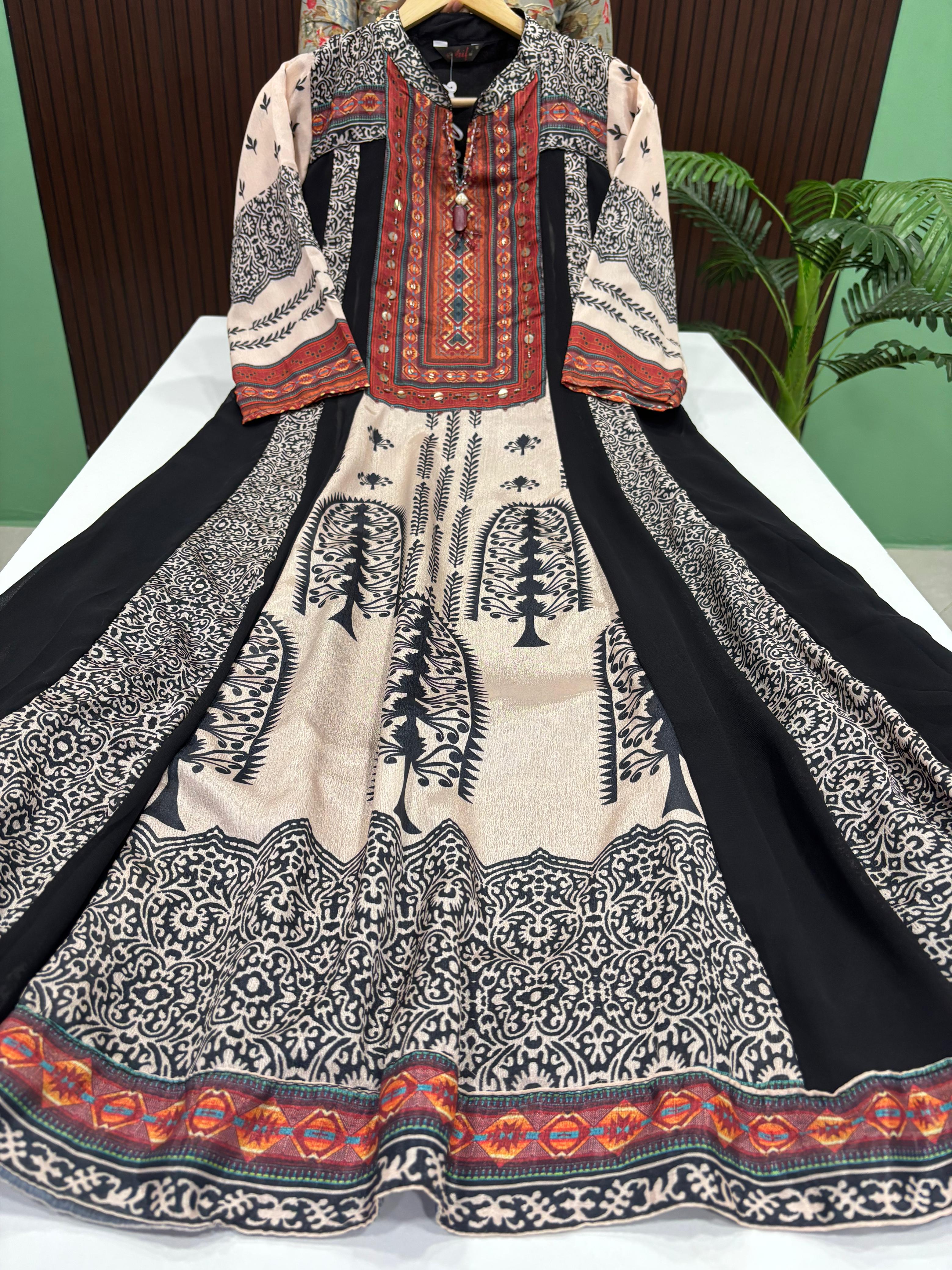 SS9004 Georgette Flared Anarkali