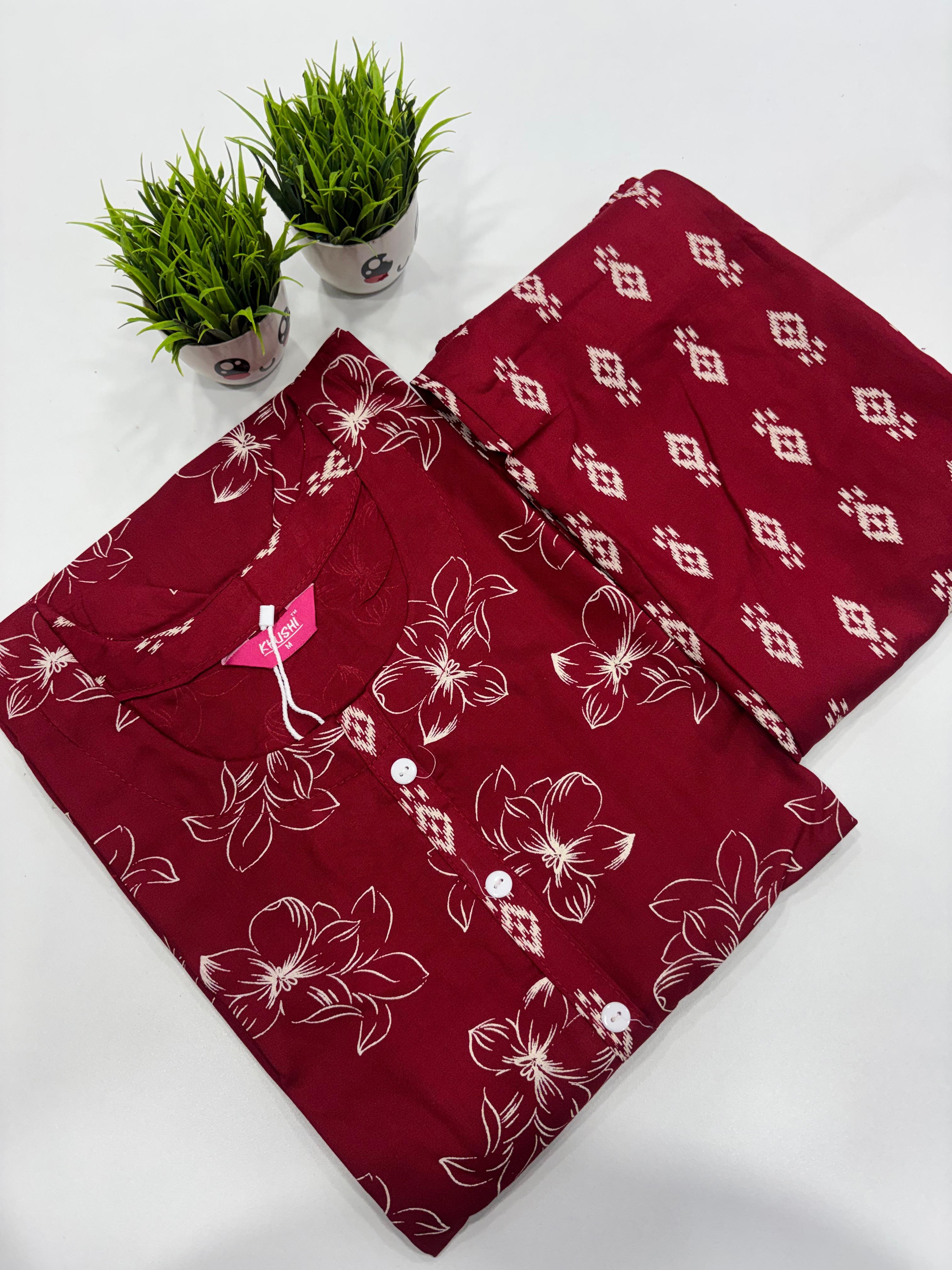 SS8585 Trendy Rayon Co-ord Set