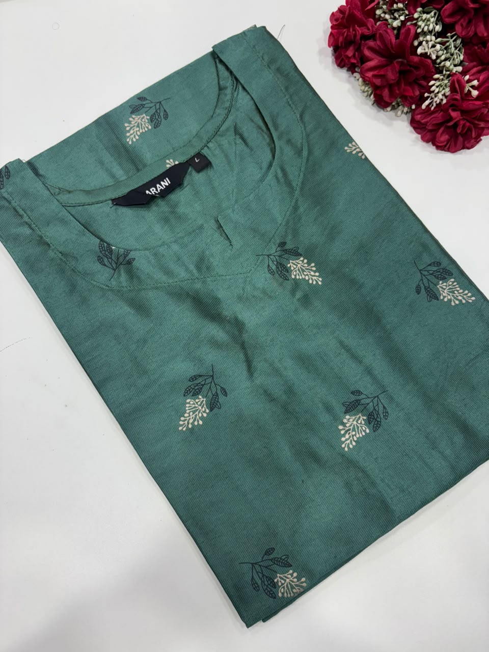 SS8593 Slub Silk Side Open Kurti