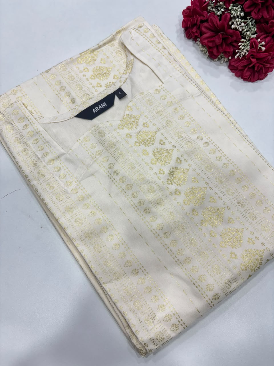 SS8595 Printed Rayon Side Open Kurti