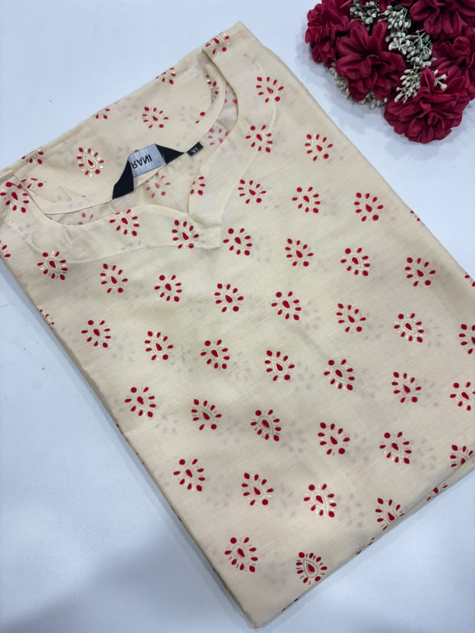 SS8604 Roman Silk Side Open Kurti
