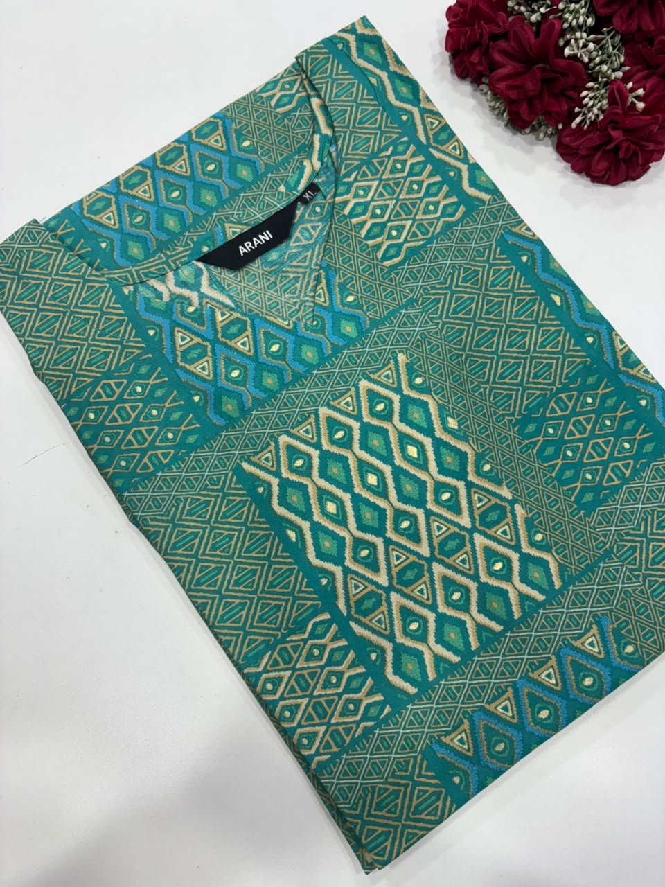 SS8600 Roman Silk Side Open Kurti
