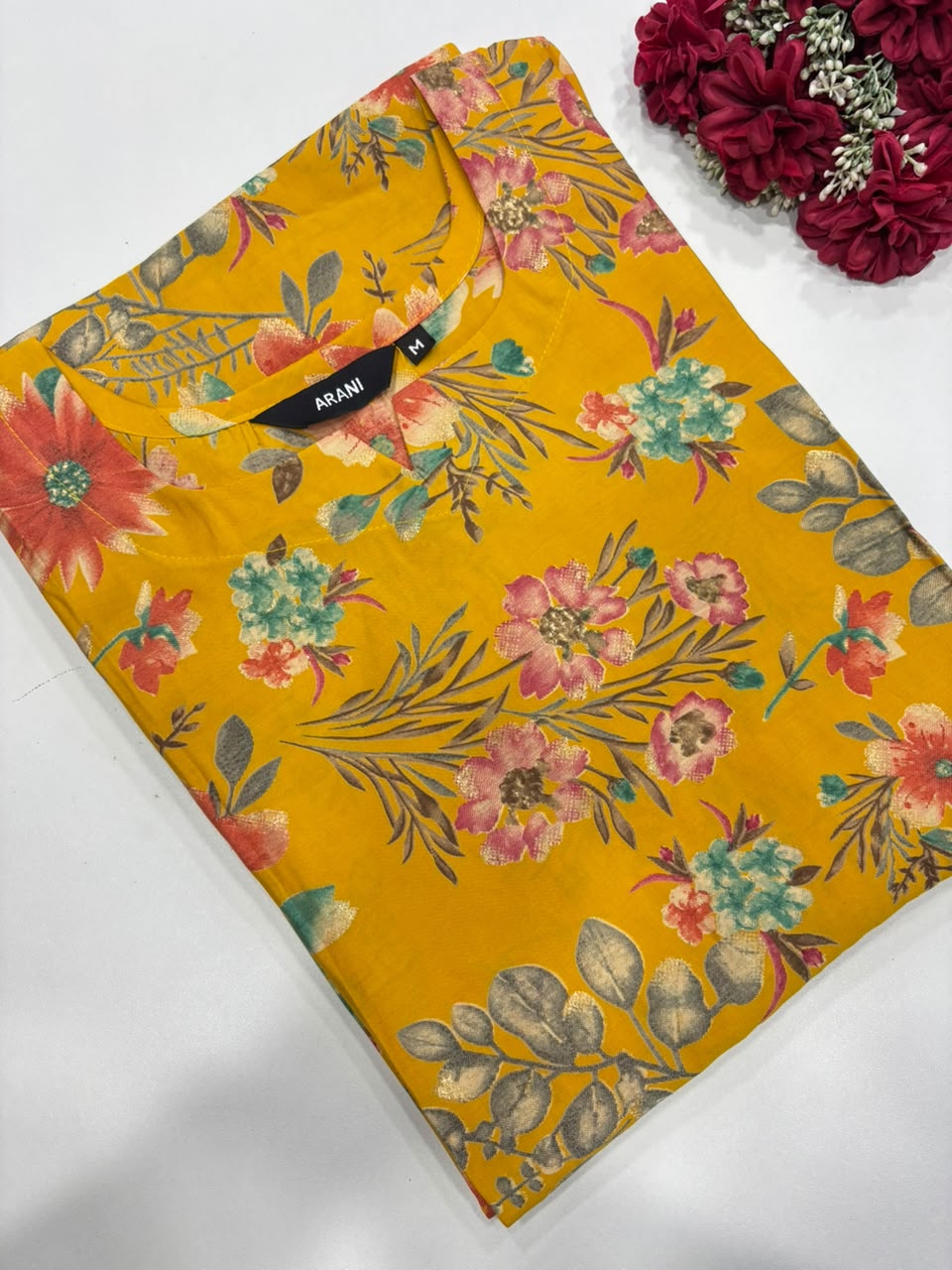 SS8598 Roman Silk Side Open Kurti