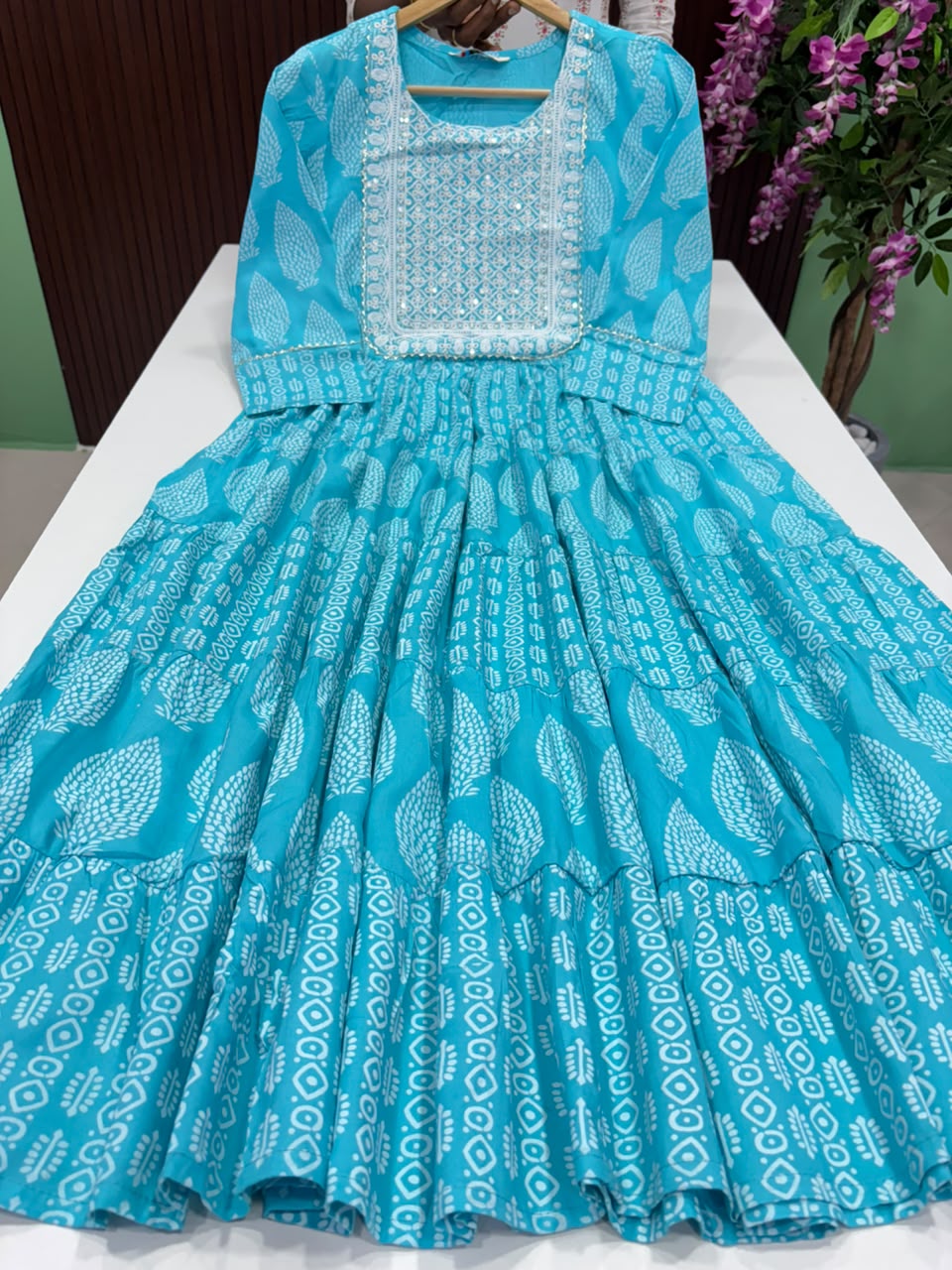 SS8653 Full Length Flared Cotton Anarkali
