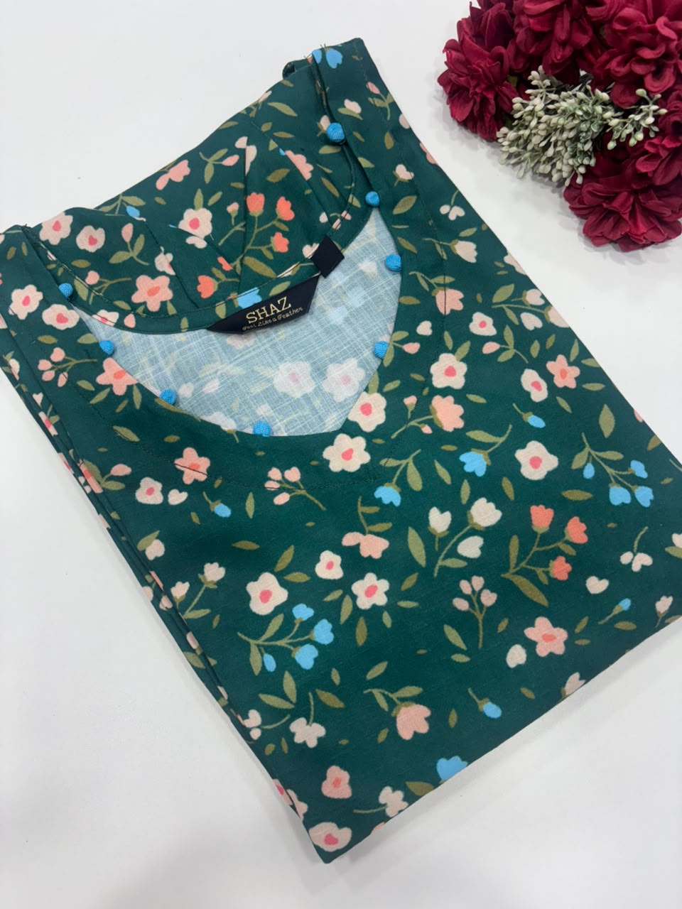 SS8662 Linen Cotton Digital Printed Kurti