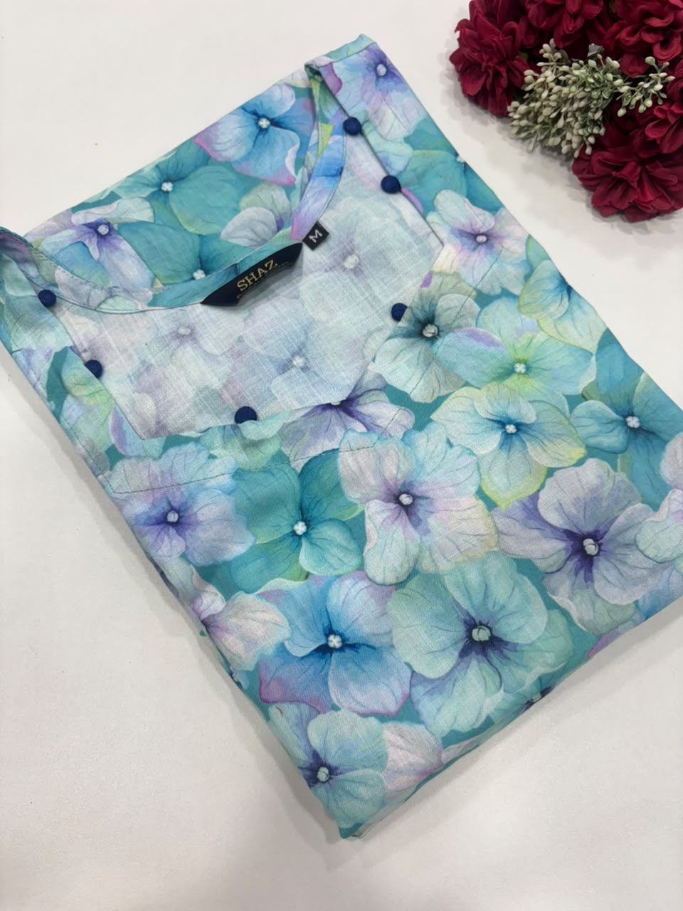 SS8663 Linen Cotton Digital Printed Kurti