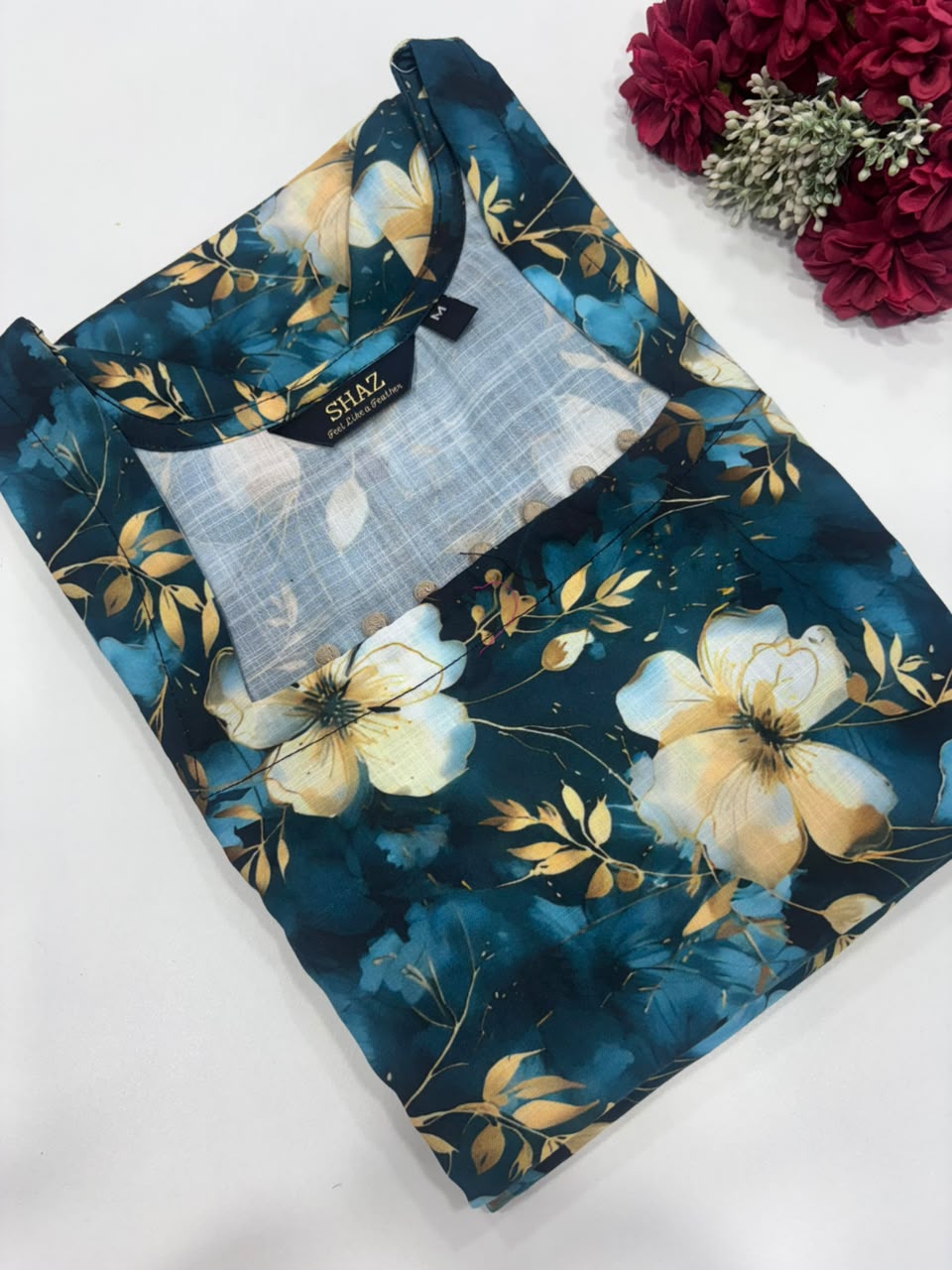SS8664 Linen Cotton Digital Printed Kurti