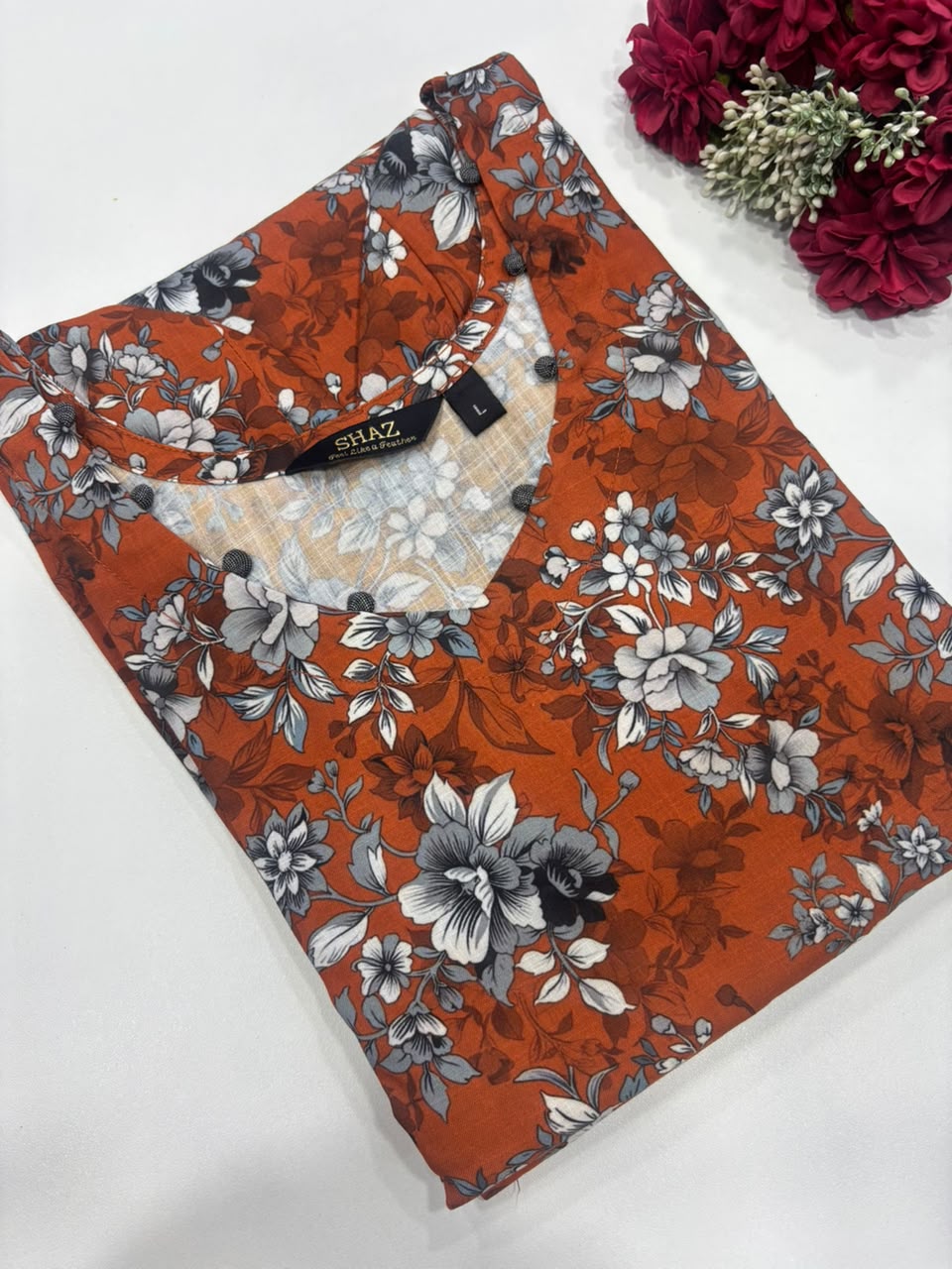 SS8665 Linen Cotton Digital Printed Kurti