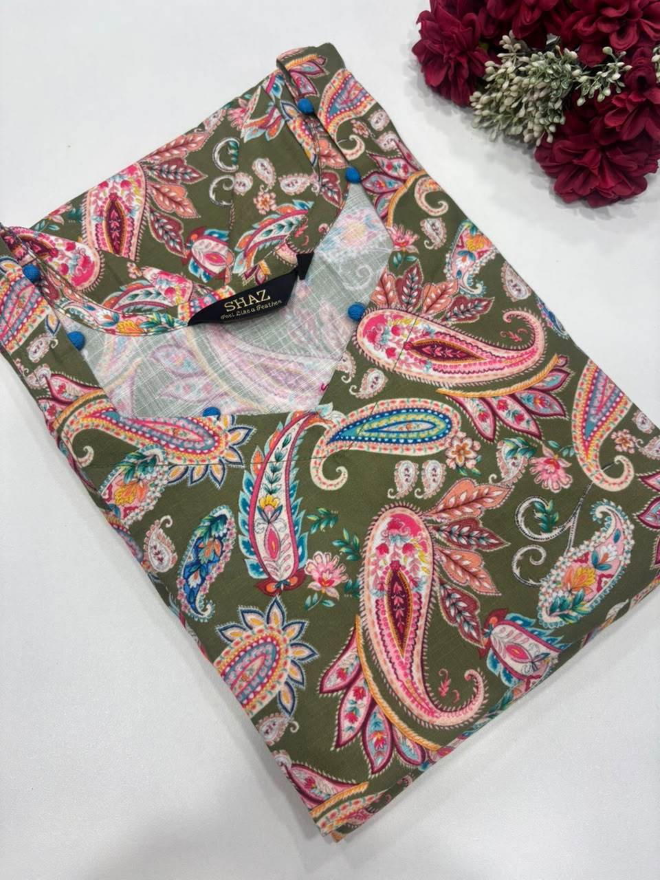 SS8668 Linen Cotton Digital Printed Kurti