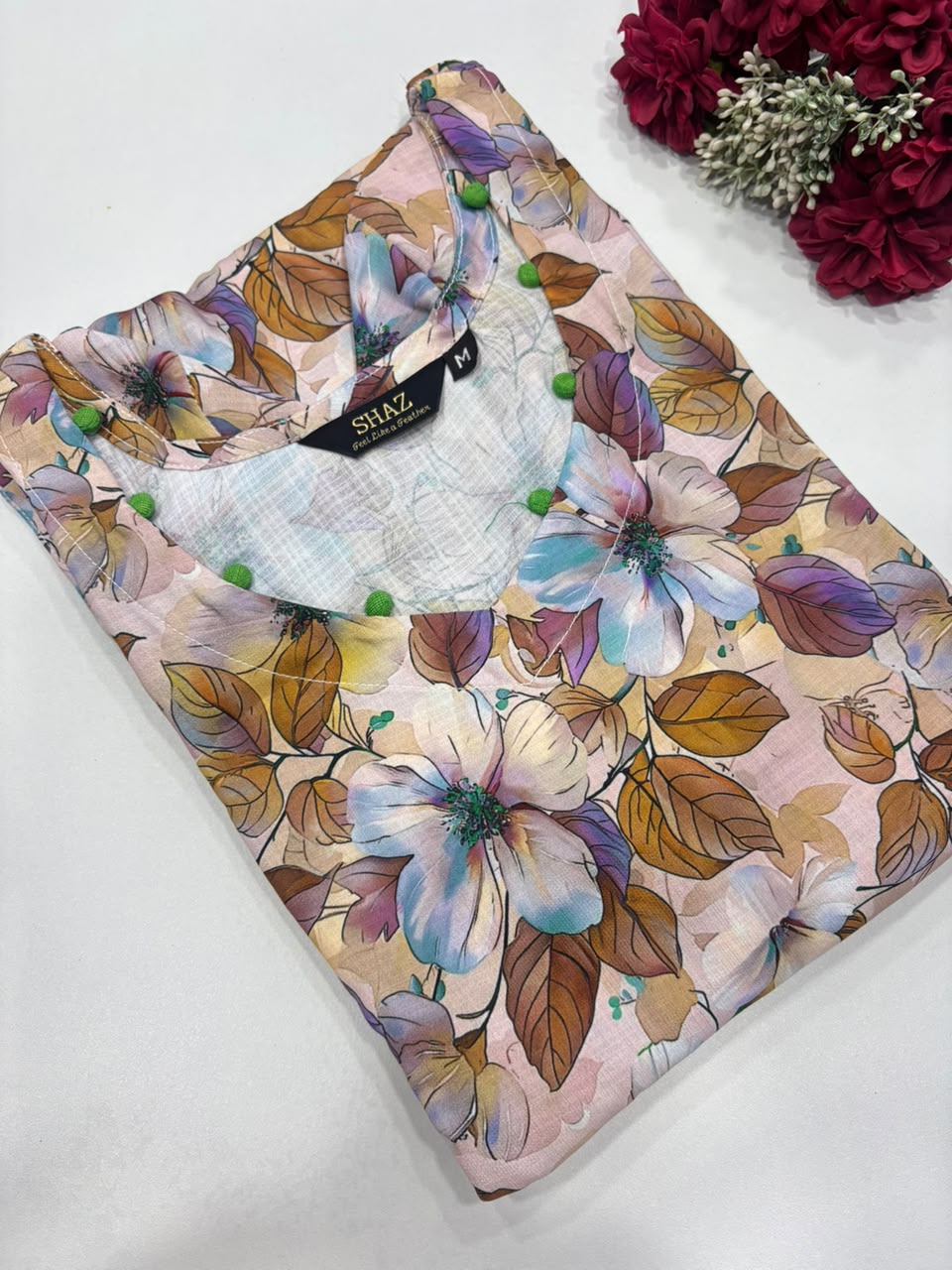 SS8672 Linen Cotton Digital Printed Kurti