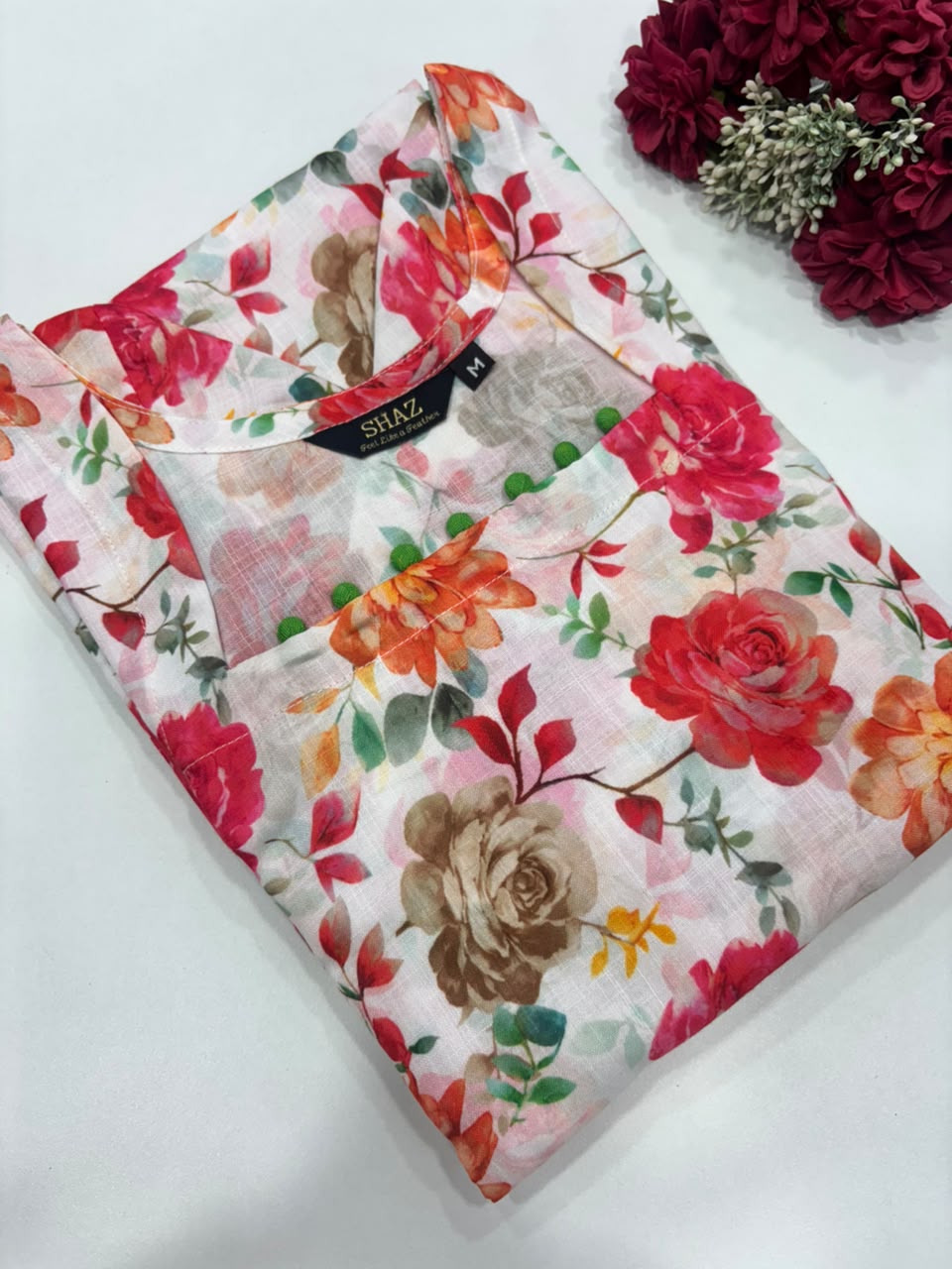 SS8670 Linen Cotton Digital Printed Kurti