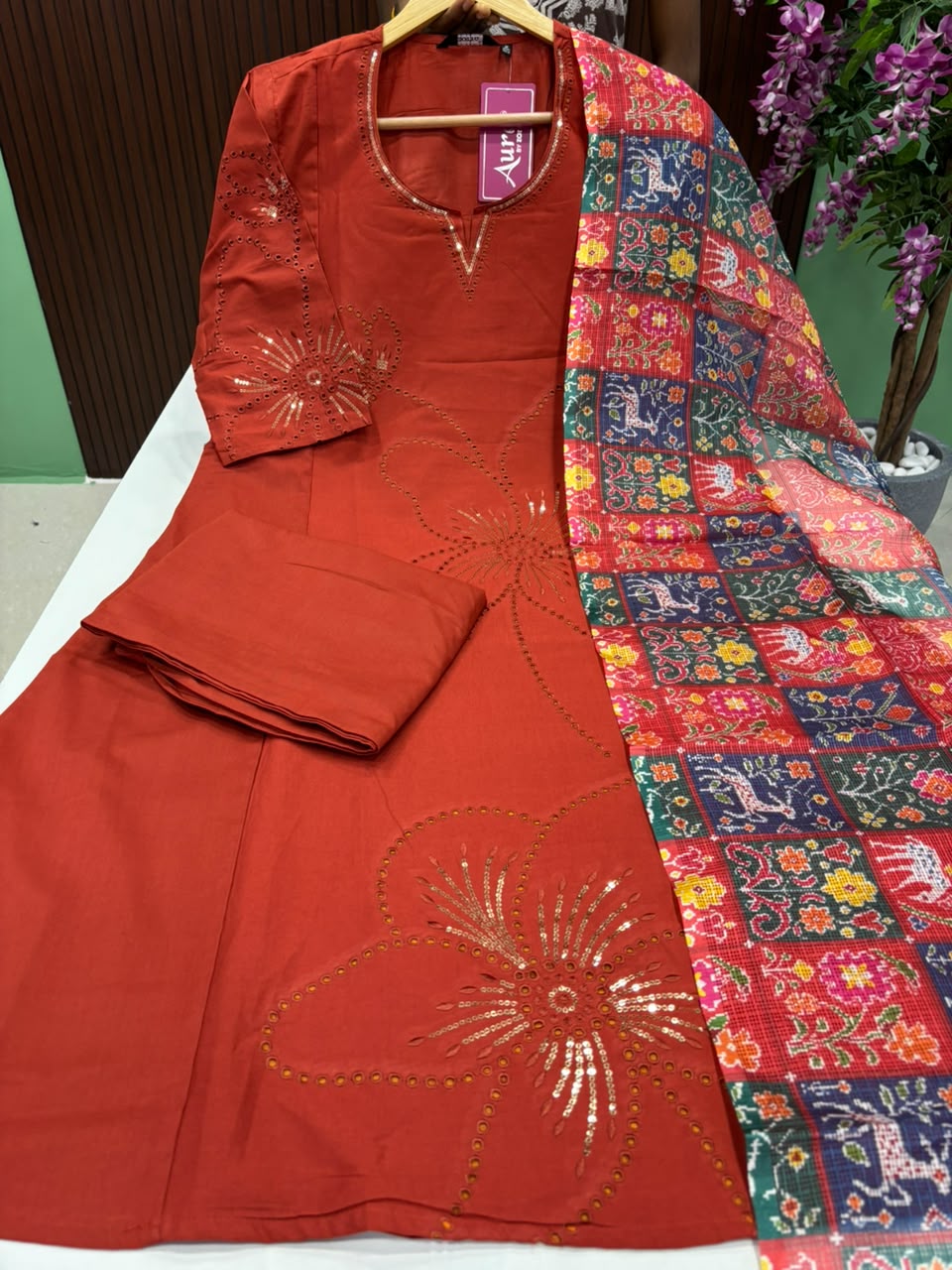 SS8782 Premium Cotton A line Anarkali Suit