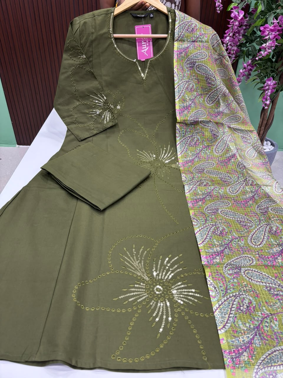 SS8783 Premium Cotton A line Anarkali Suit