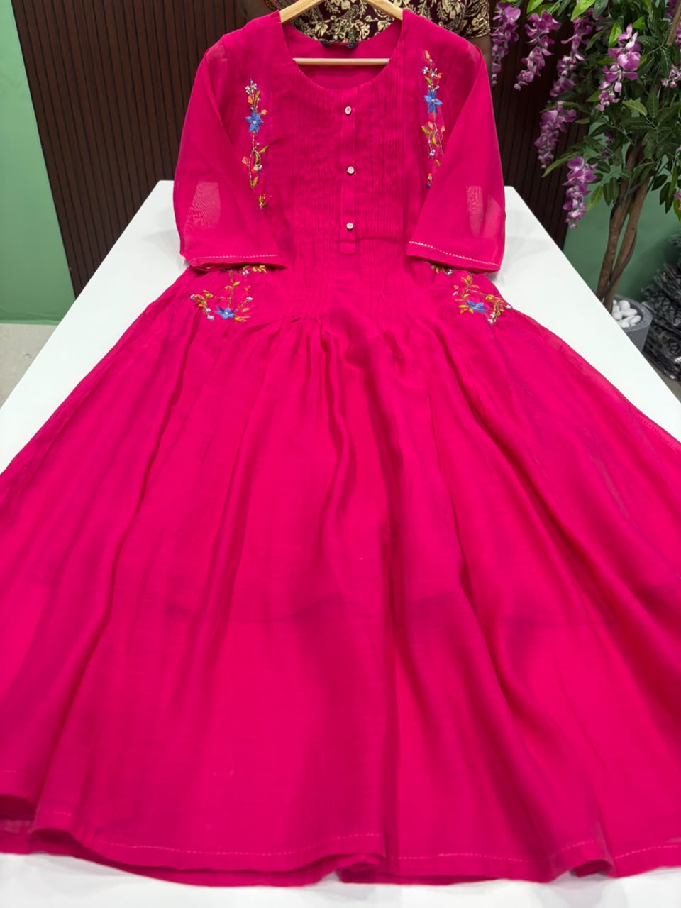 SS8816 Premium Mul Chanderi A Line Anarkali