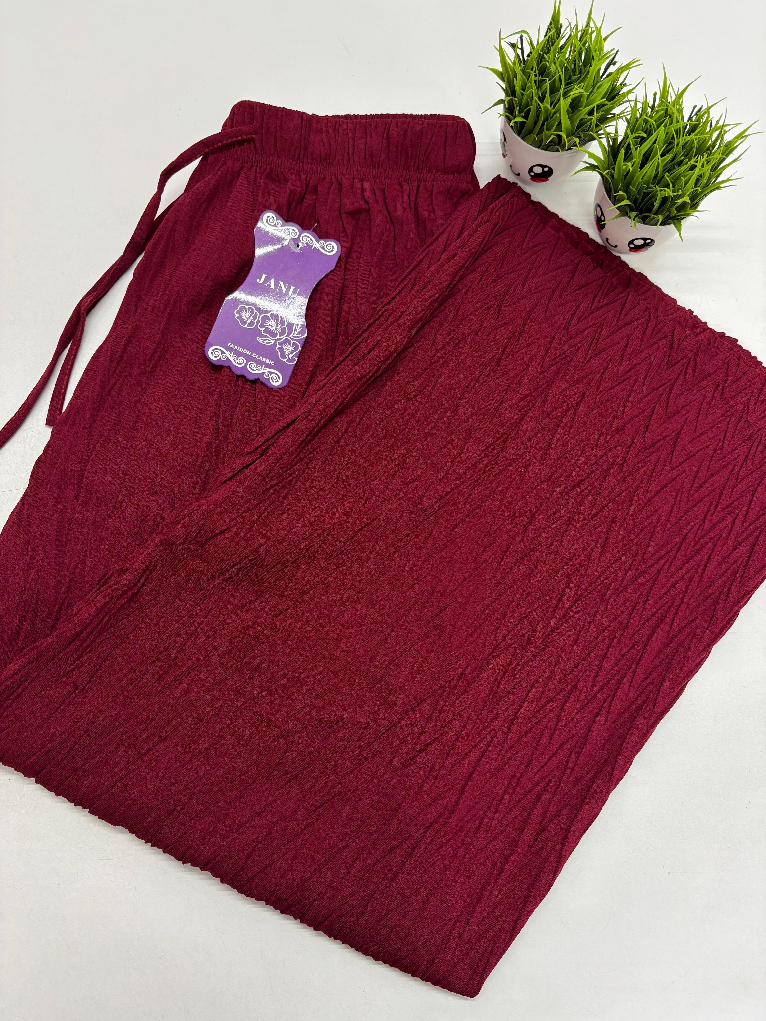 SS8837 Palazzo Pants - MAROON