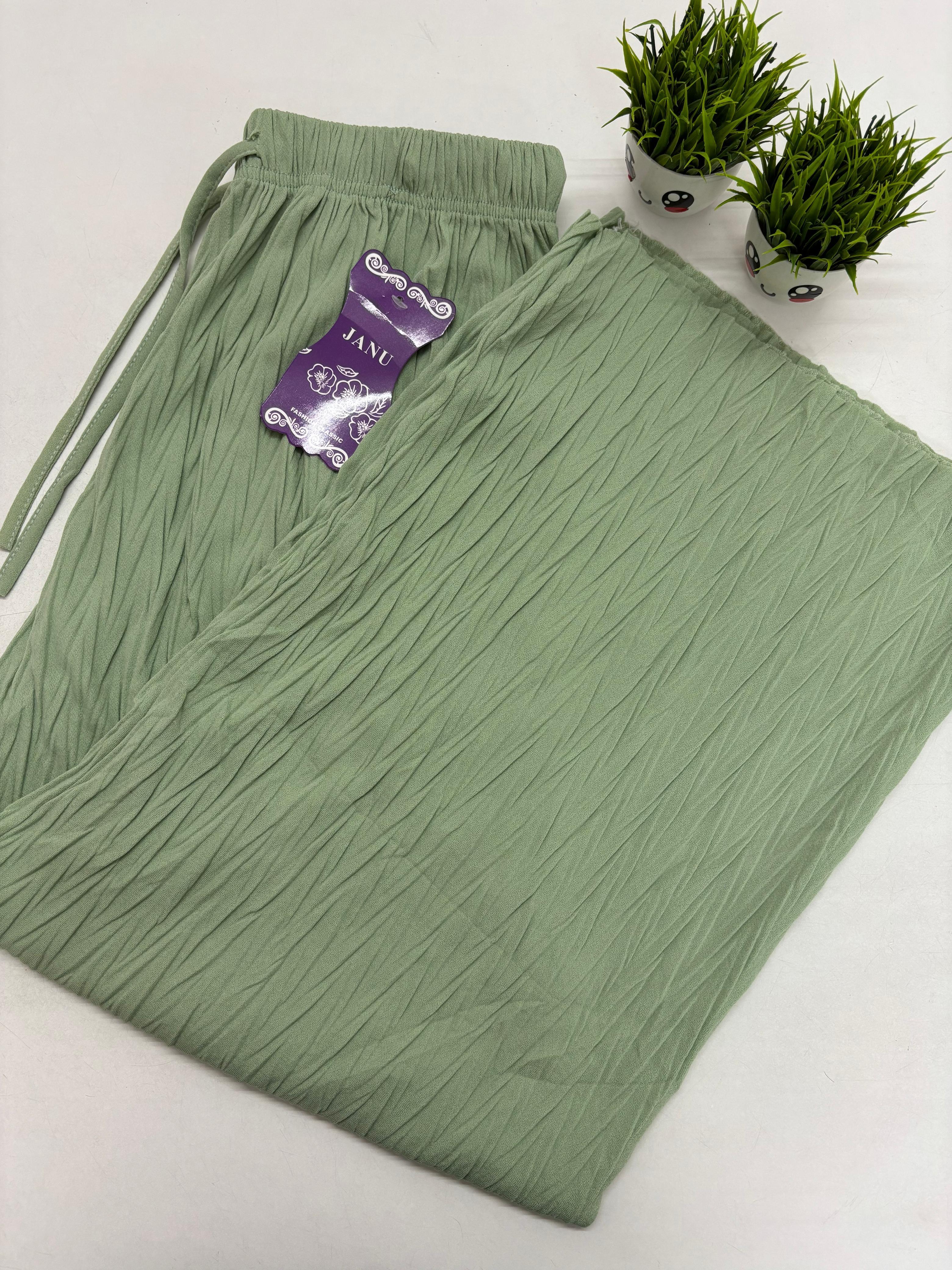 SS8840 Palazzo Pants - PISTA GREEN