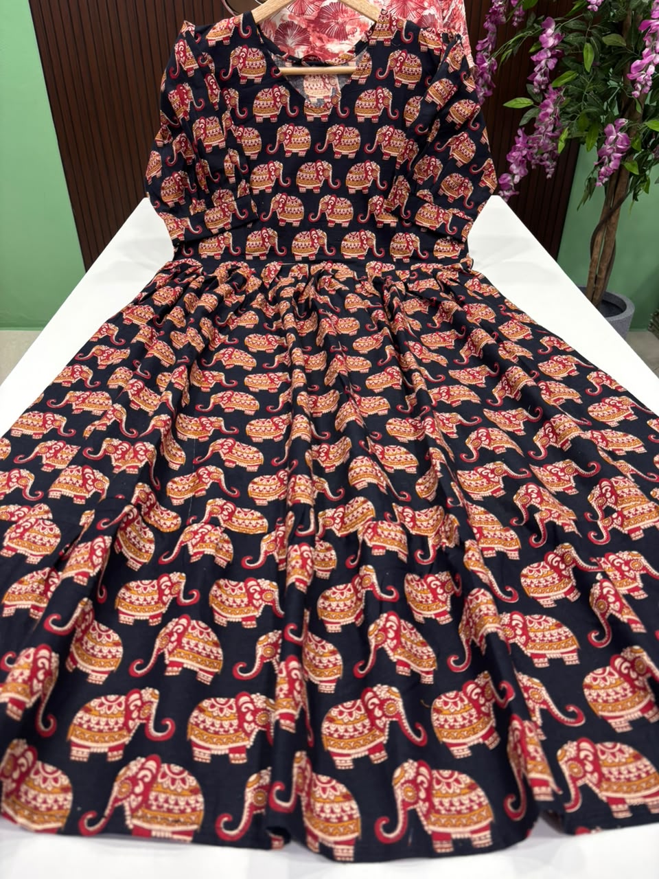 SS8818 Kalamkari Printed Cotton Frock