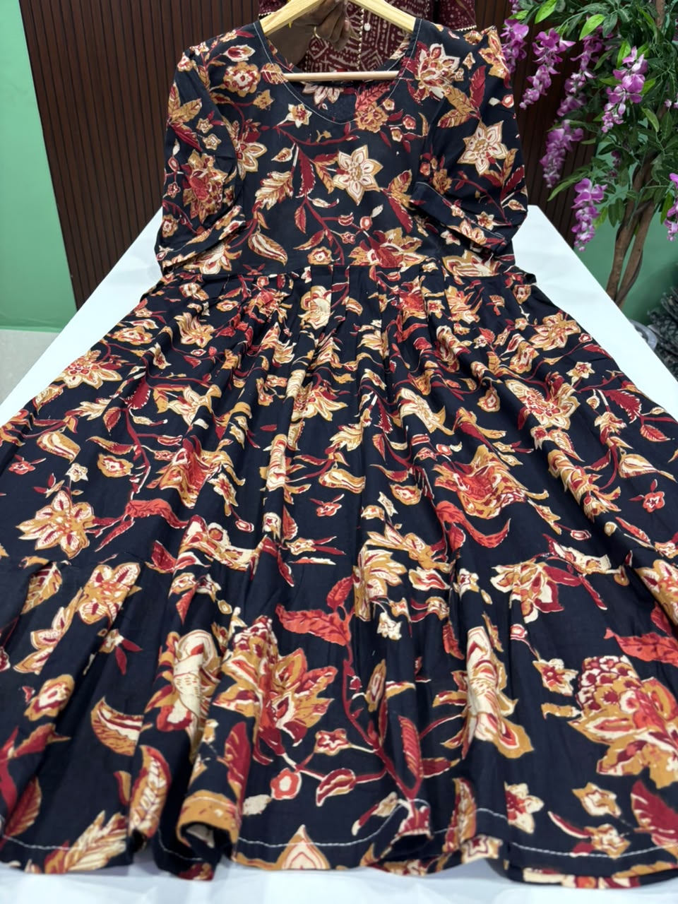 SS8826 Kalamkari Printed Cotton Frock